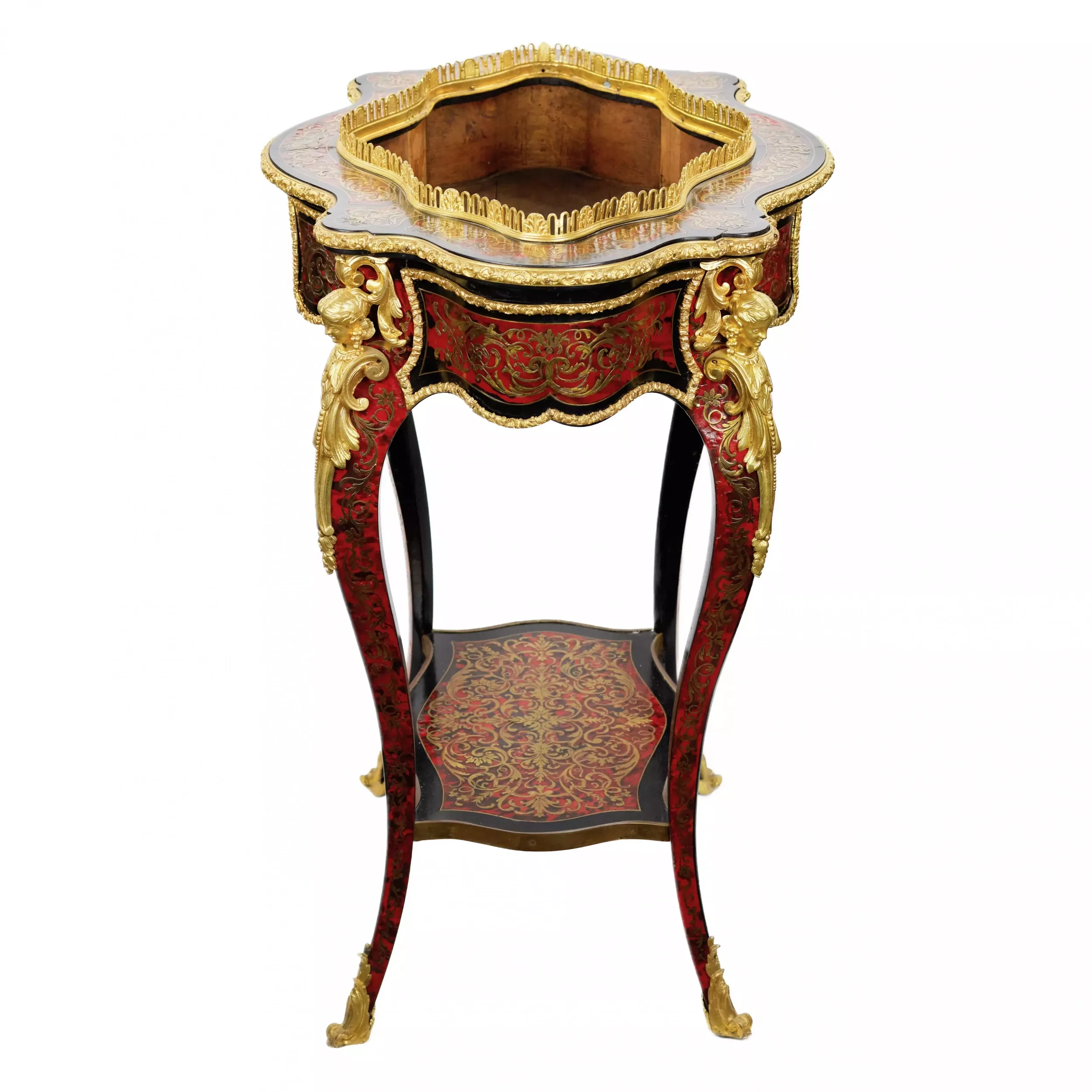 Une magnifique jardinière depoque Napoleon III, realisee dans le style Boulle. 