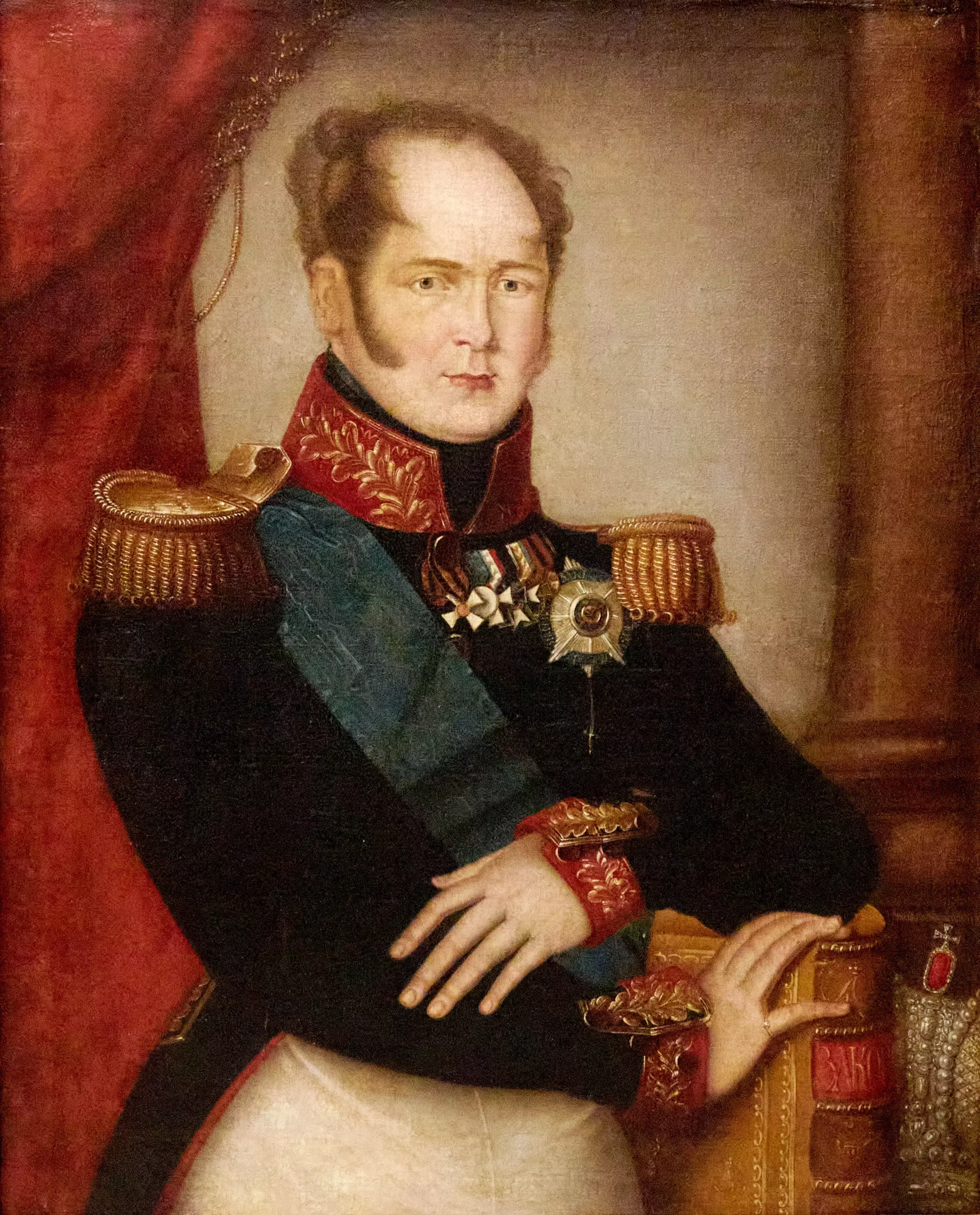 PORTRAIT D’ÉTAT DE L’EMPEREUR ALEXANDRE Ier RUSSIE, PREMIÈRE MOITIÉ DU XIXe SIÈCLE