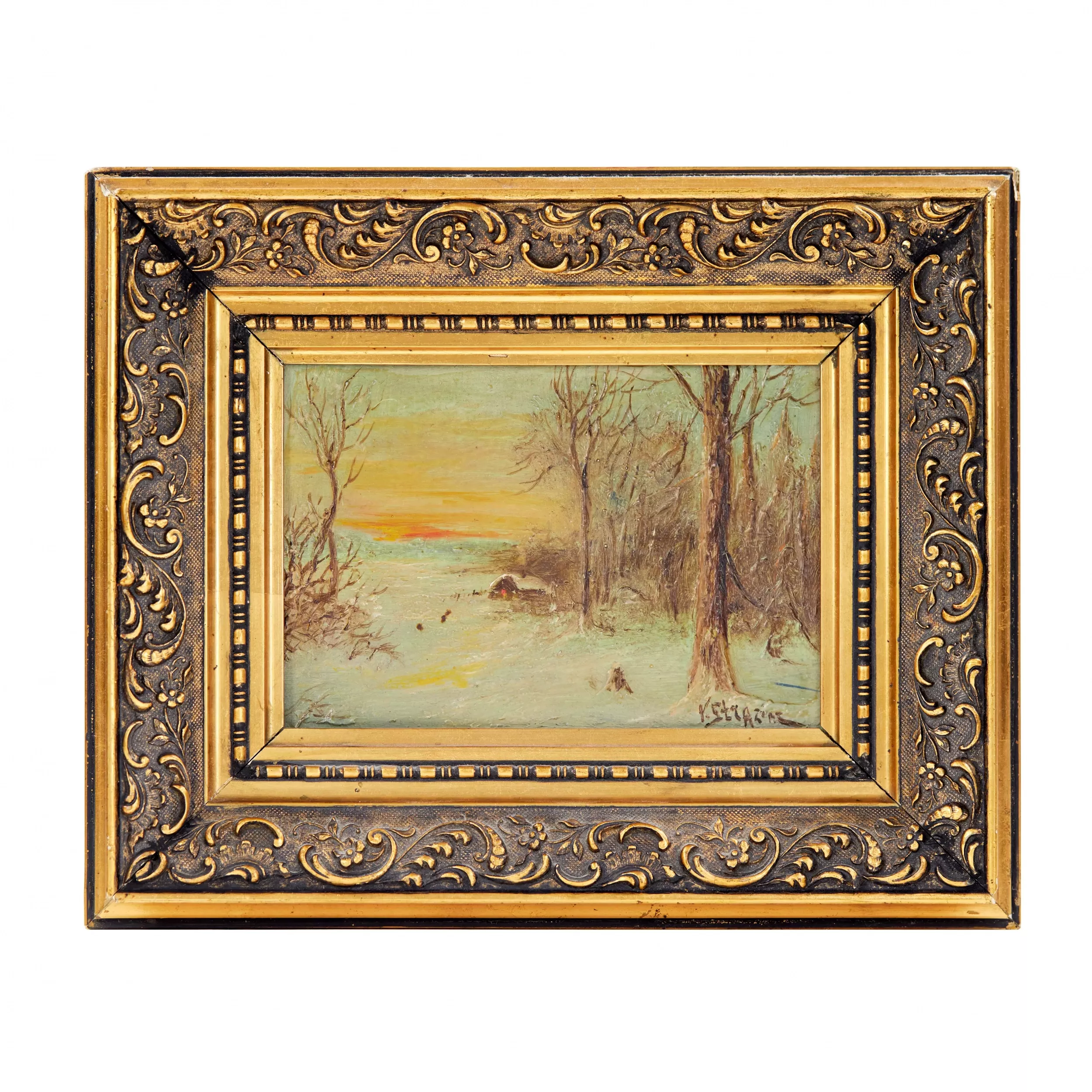 Vasily Strajine. Paysage d`hiver. annees 1930 