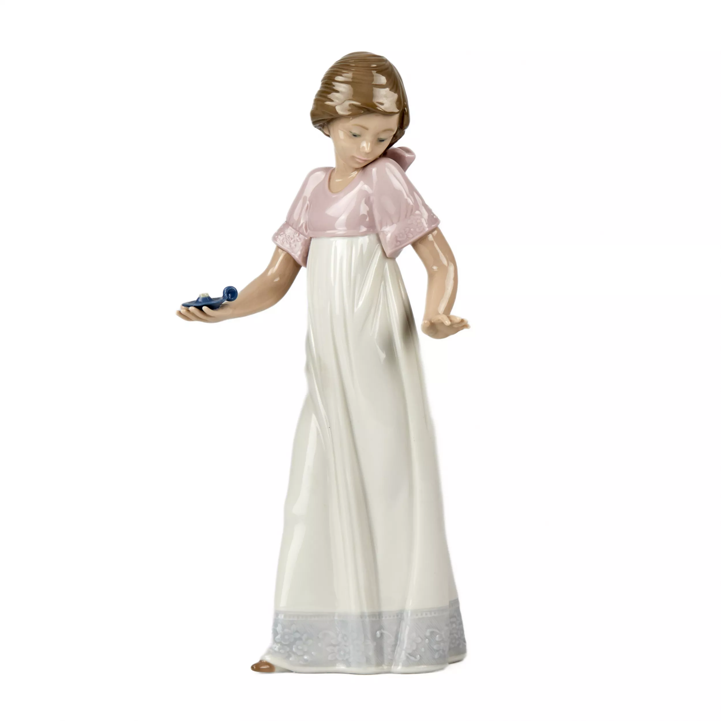 Cute figurine of a young lady with a burnt candle. Ladro, 1991 