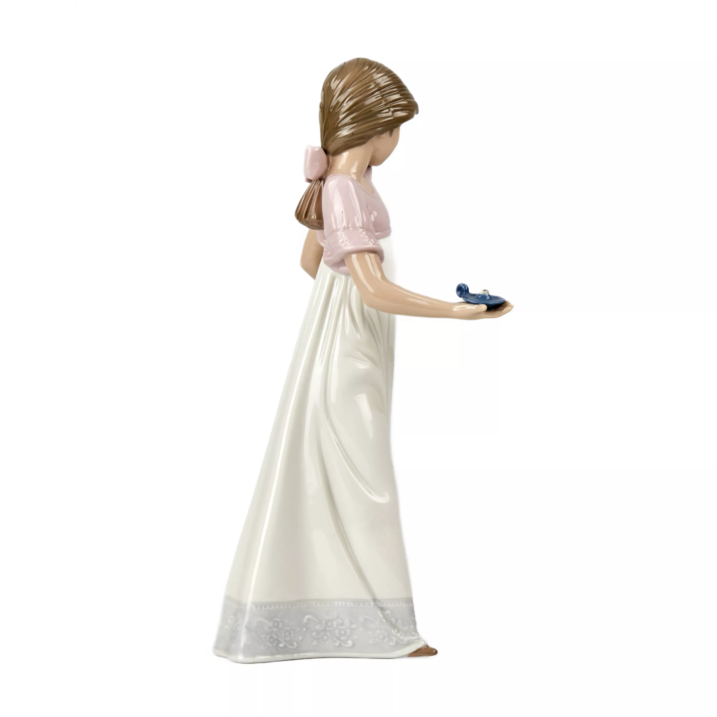 Cute figurine of a young lady with a burnt candle. Ladro, 1991 