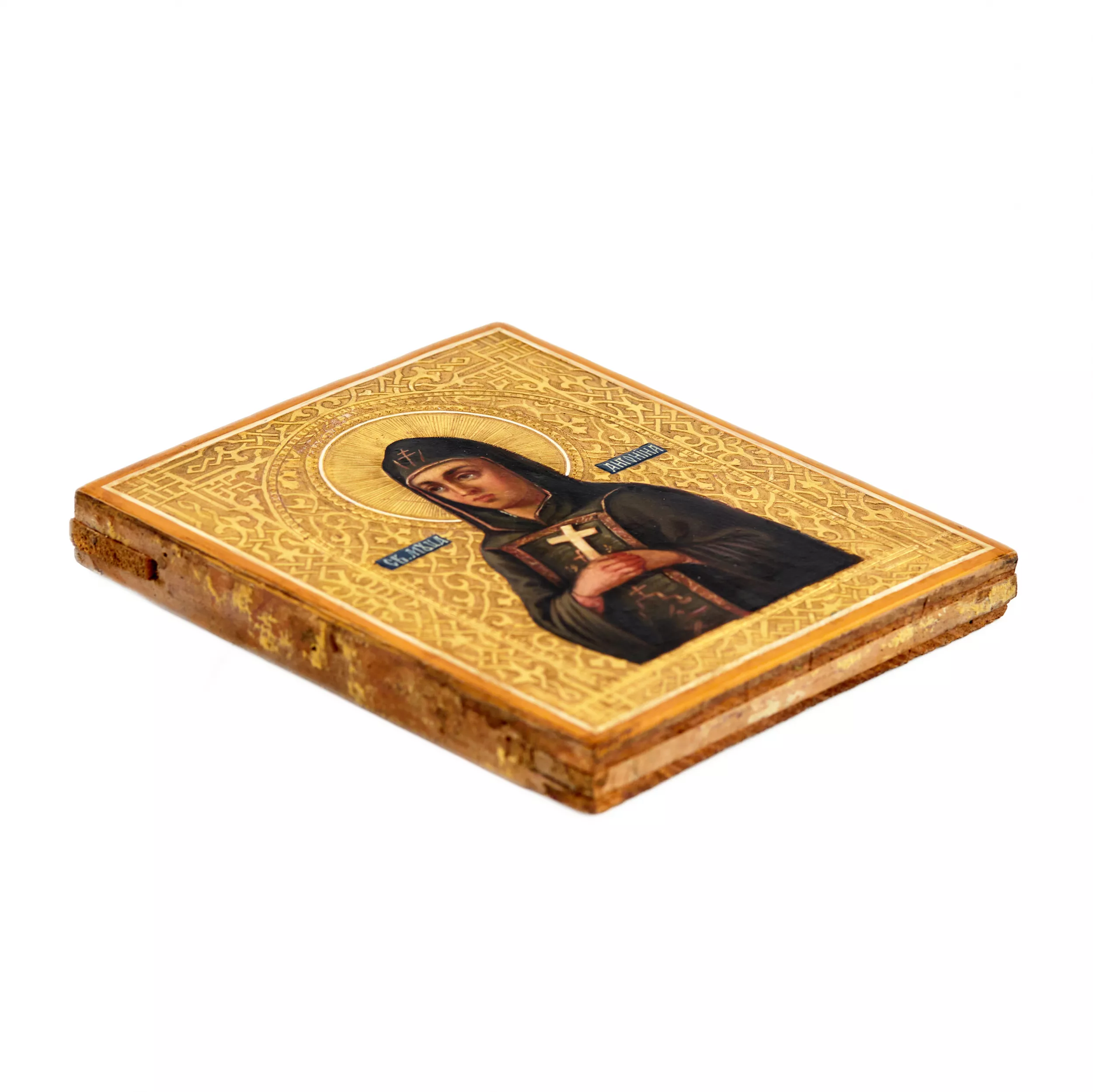 RUSSIAN ICON OF SAINT MARTYR ANTONINA. RUSSIA, TURN OF THE 19TH-20TH CENTURY
