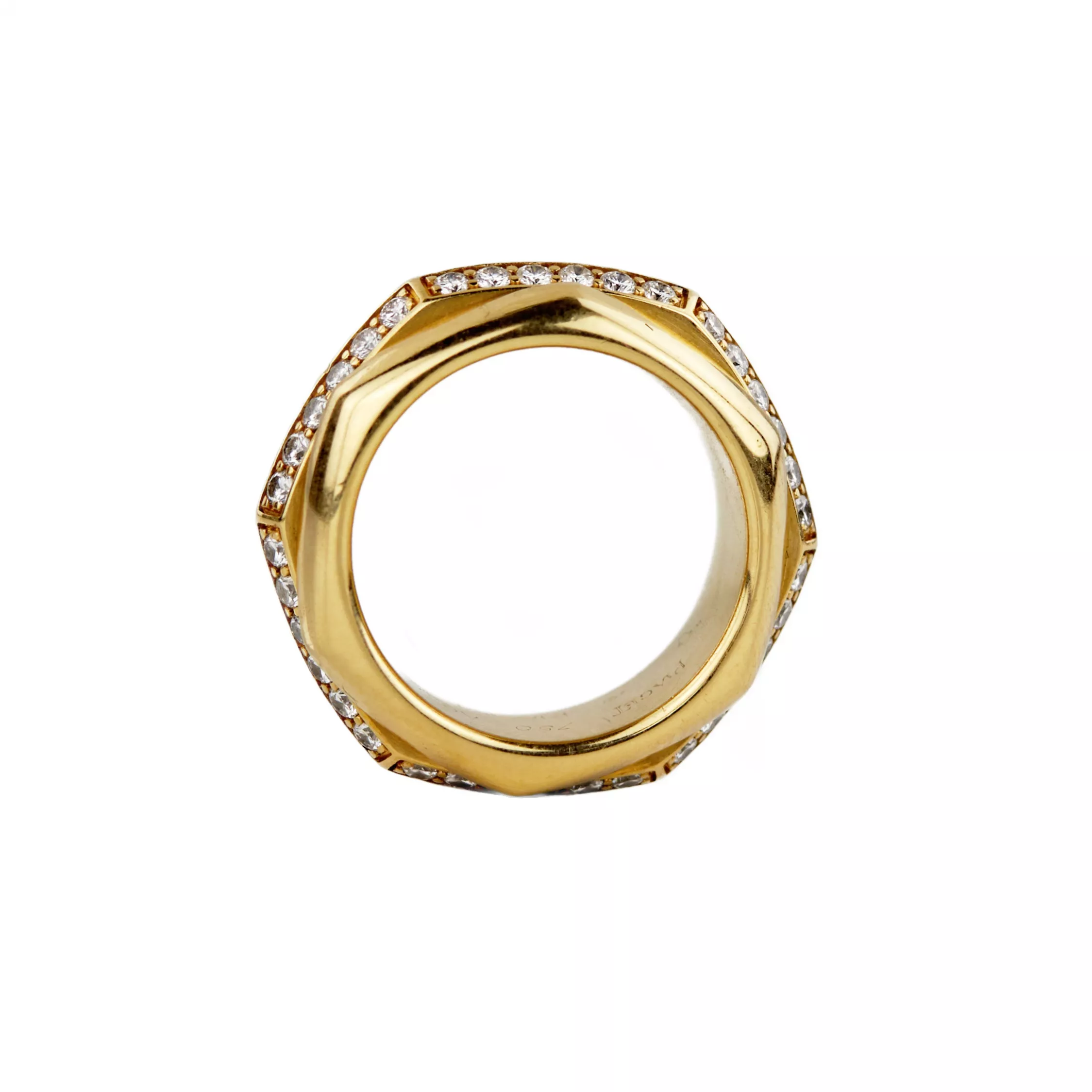 PIAGET 18K YELLOW GOLD RING WITH DIAMONDS. SWITZERLAND, LATE 20TH CENTURY