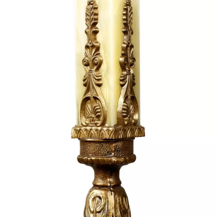Cintre en laiton et onyx dans le goût de Napoleon III.