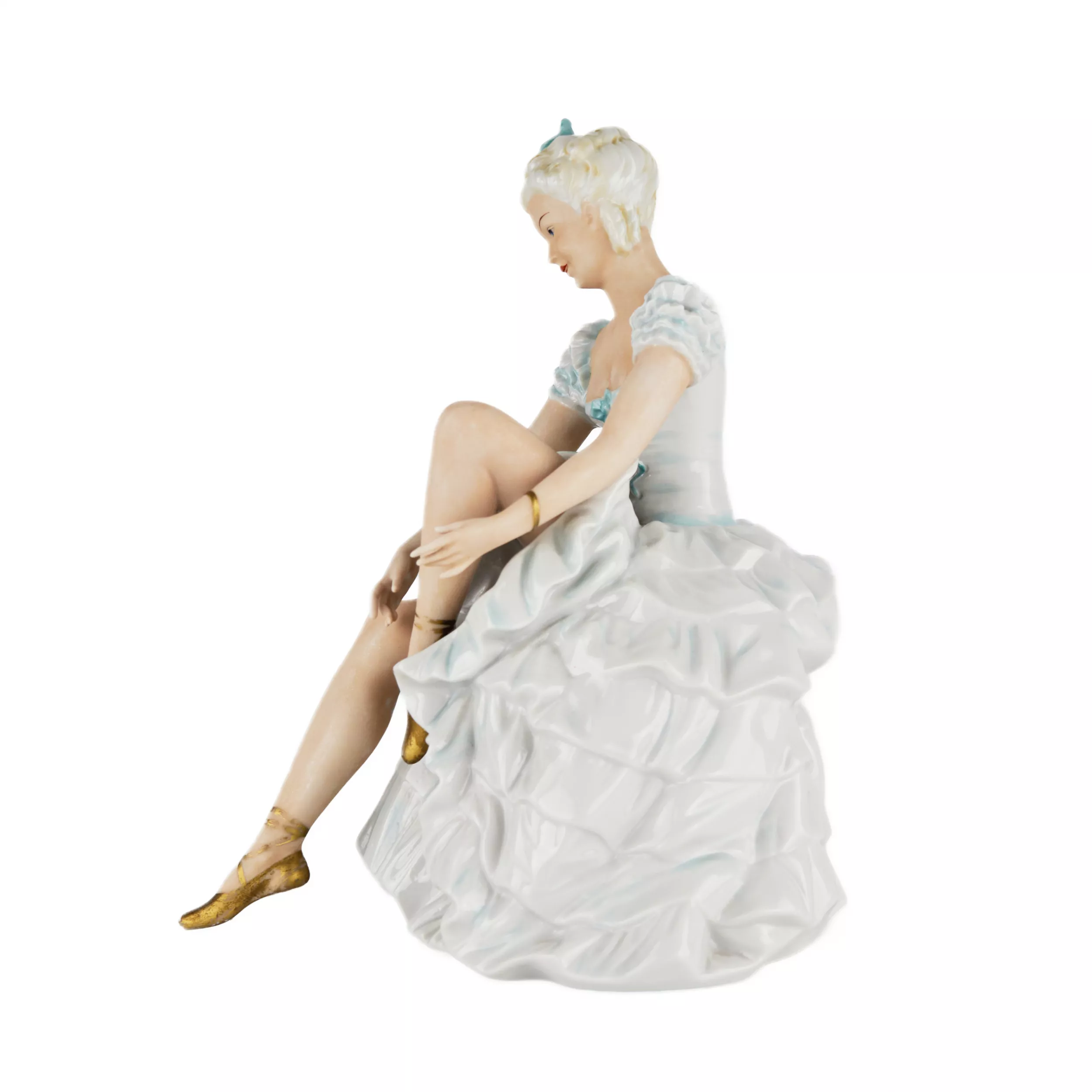 Statuette en porcelaine. Ballerine. Unterweissbach.Allemagne. 1950-1960 