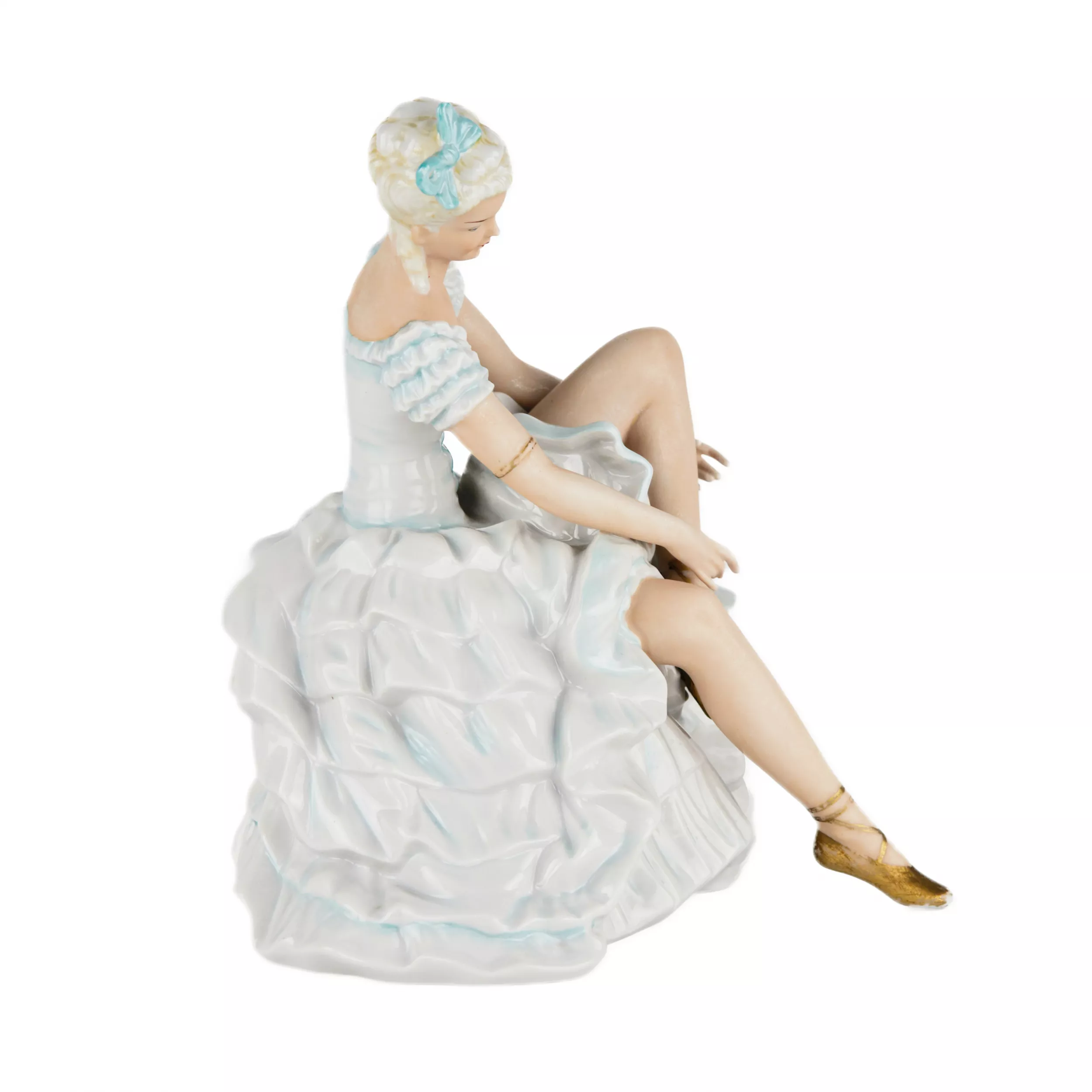 Statuette en porcelaine. Ballerine. Unterweissbach.Allemagne. 1950-1960 
