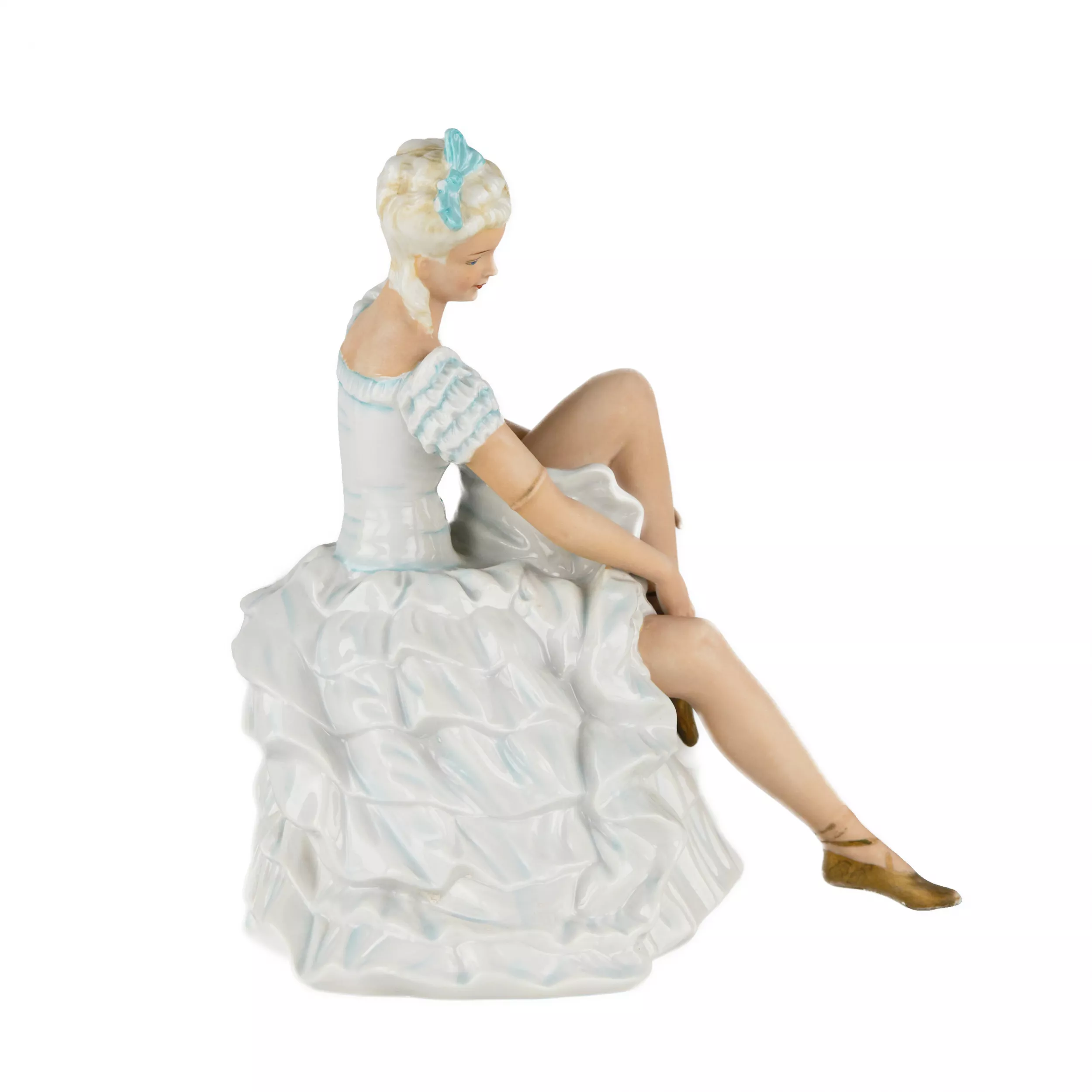 Porcelain figurine. Ballerina. Unterweissbach. Germany. 1950-1960s 