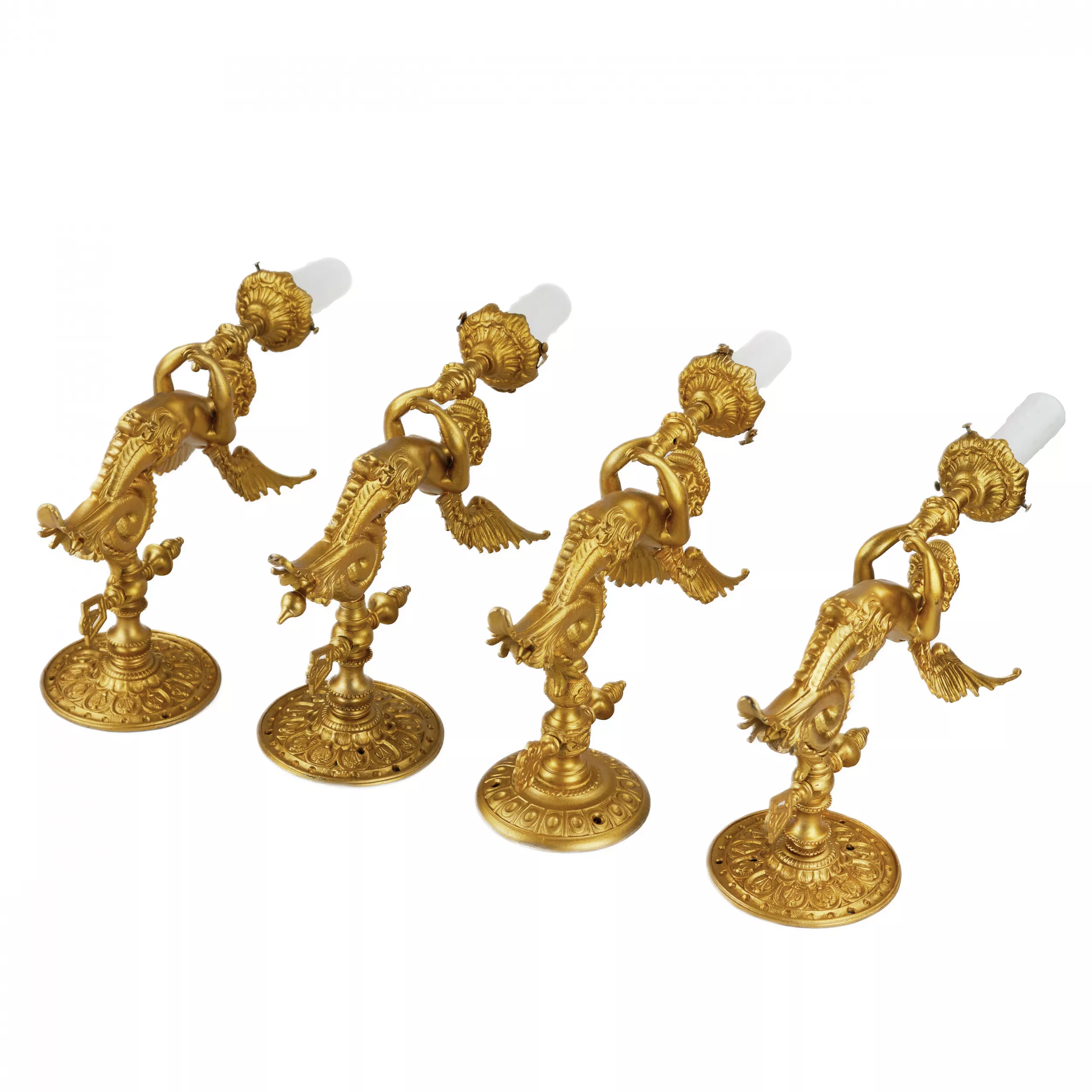 Four sconces made in the style of Napoleon III. France. The turn of the 19th and 20th centuries. 