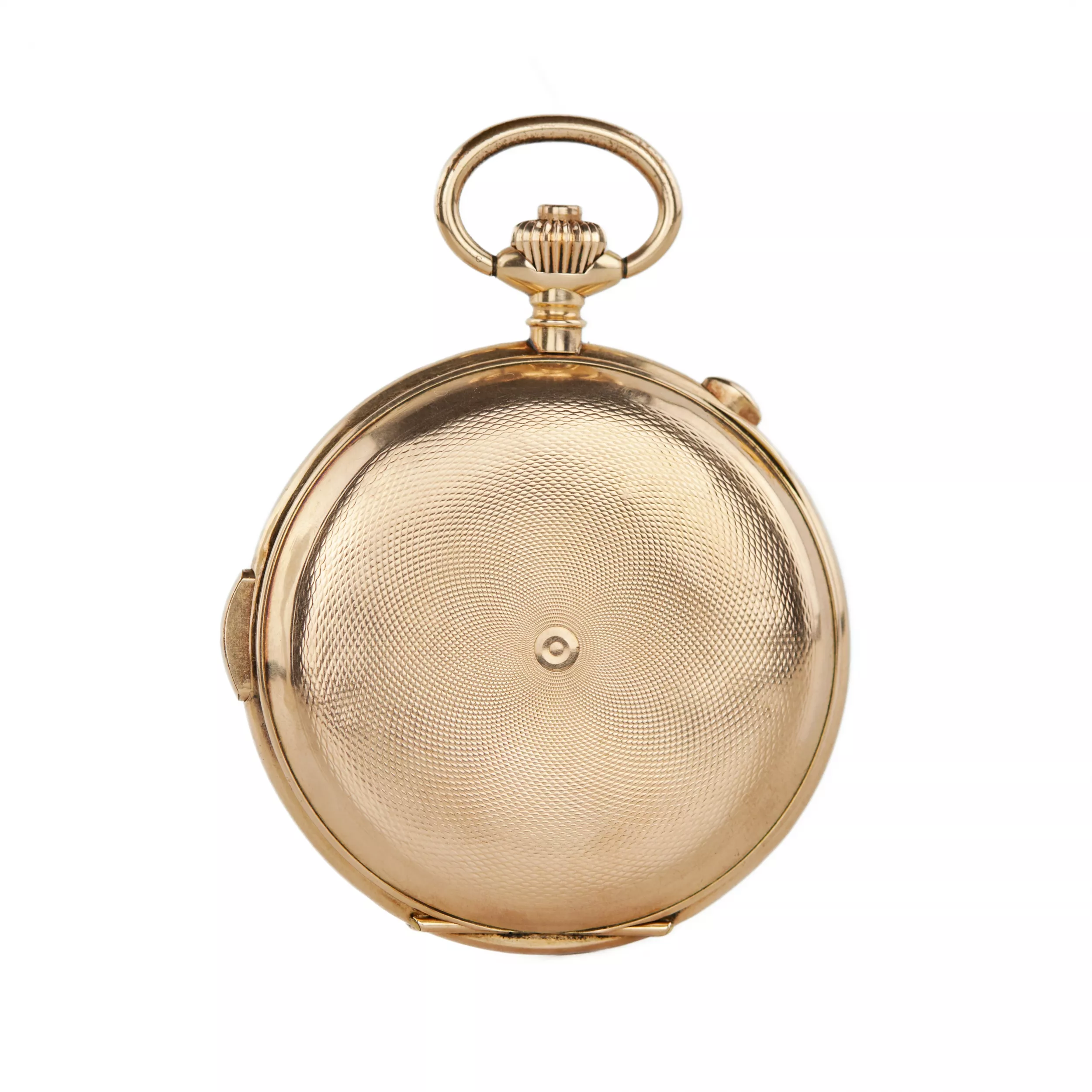 Heures Repetition Quarts Taschenuhr Chronographe 14k Gold Pocket Watch 