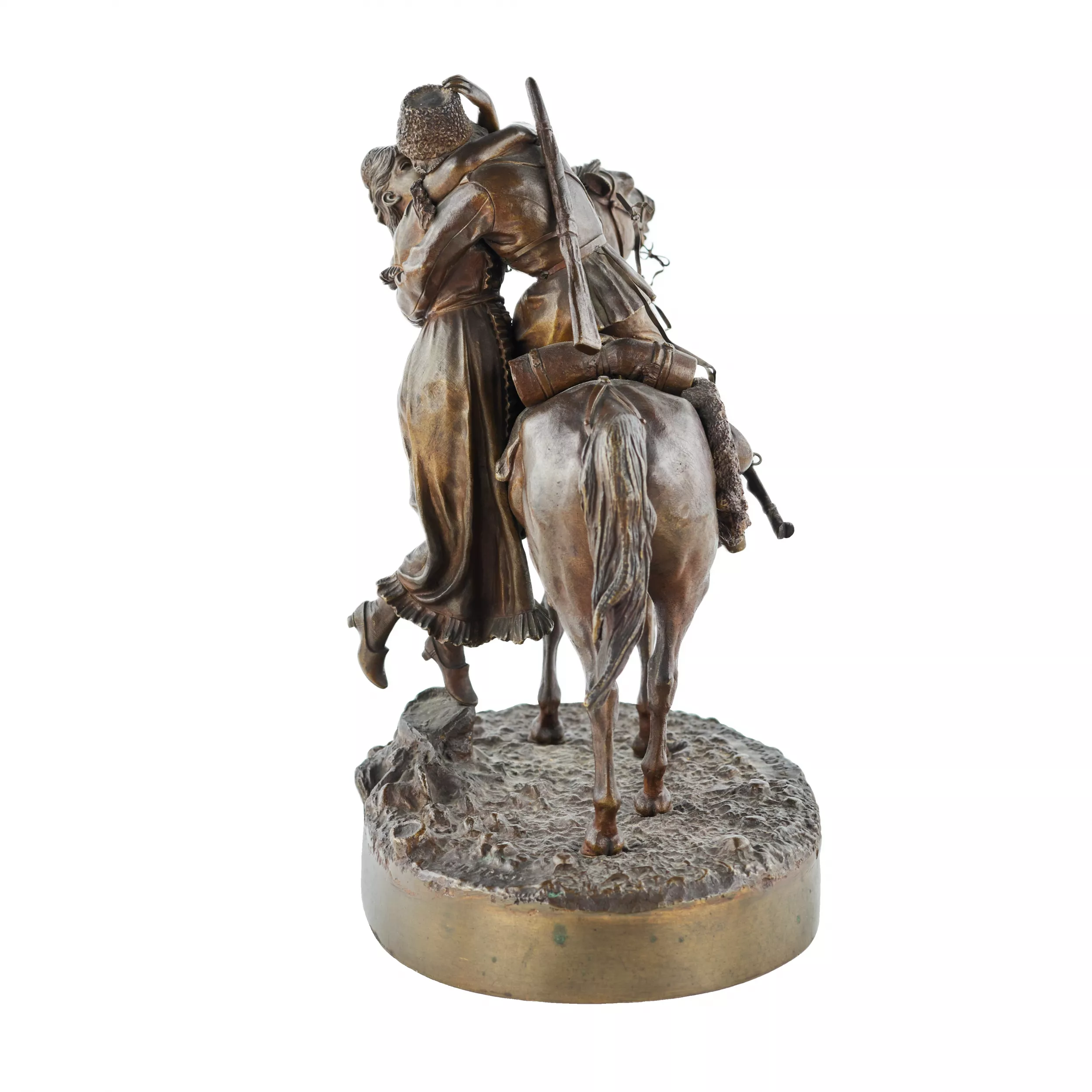 Cabinet bronze Farewell of a Cossack with a Cossack V.Ya. Grachev. 1880-1900