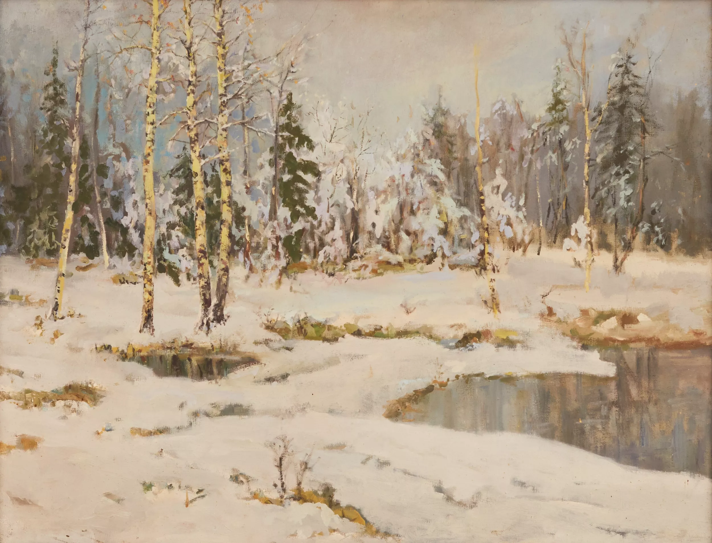 Paysage d`hiver M. Yaffe. 