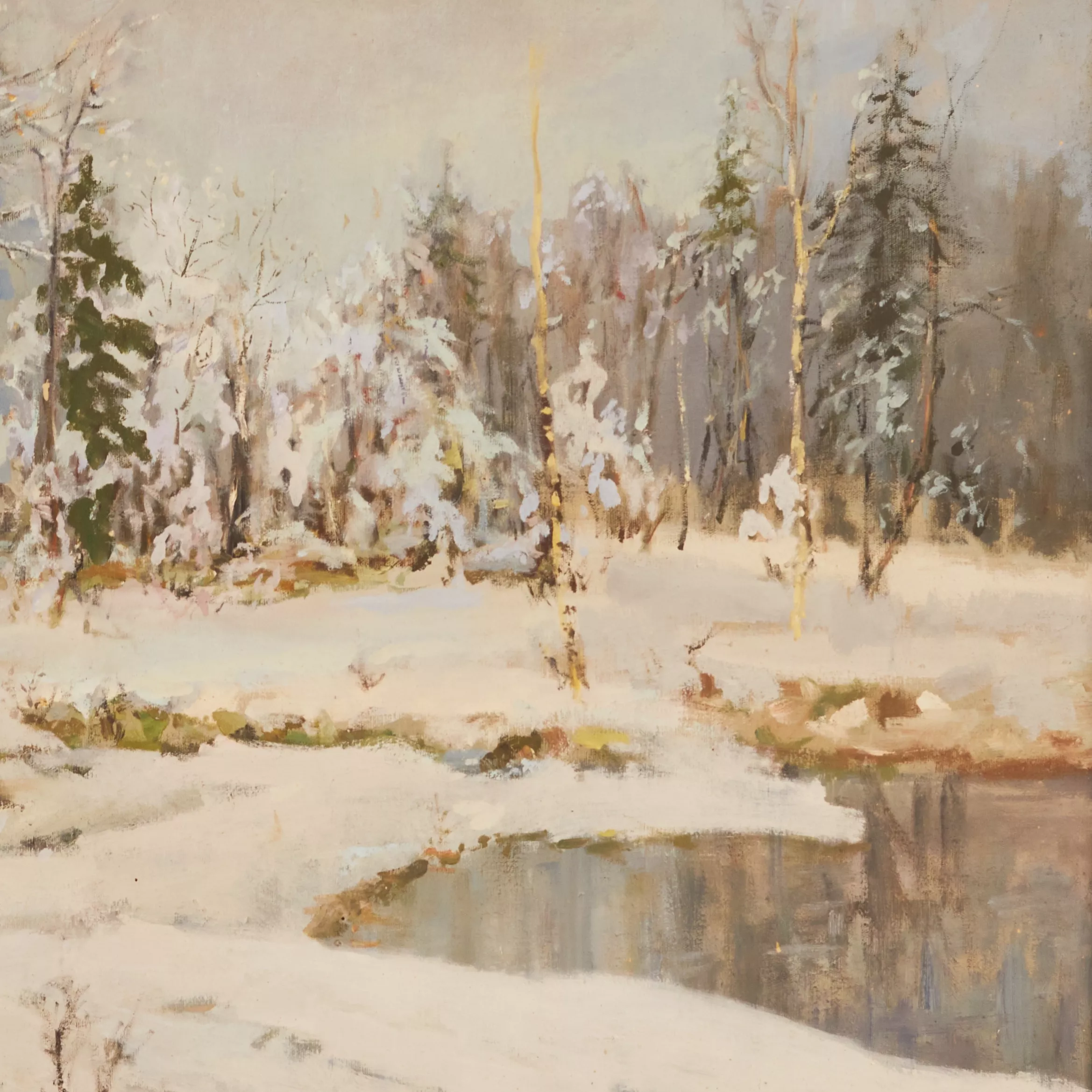 Paysage d`hiver M. Yaffe. 