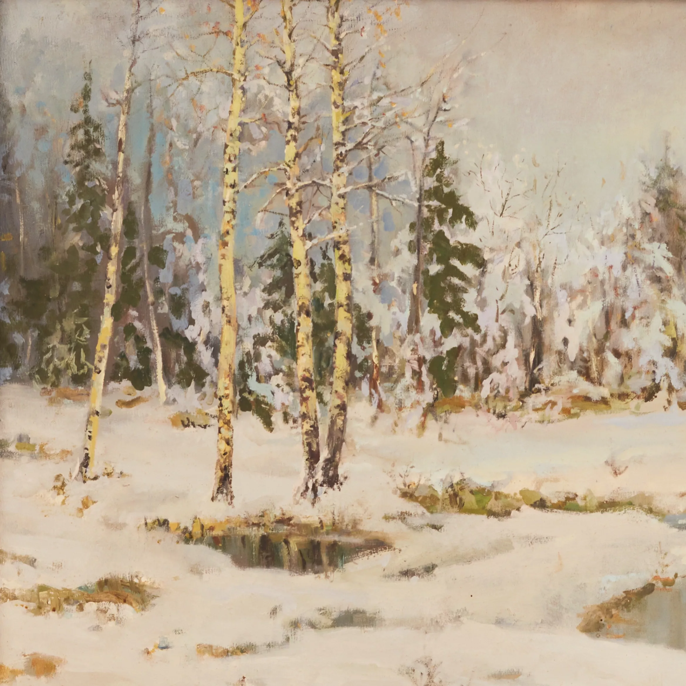 Paysage d`hiver M. Yaffe. 
