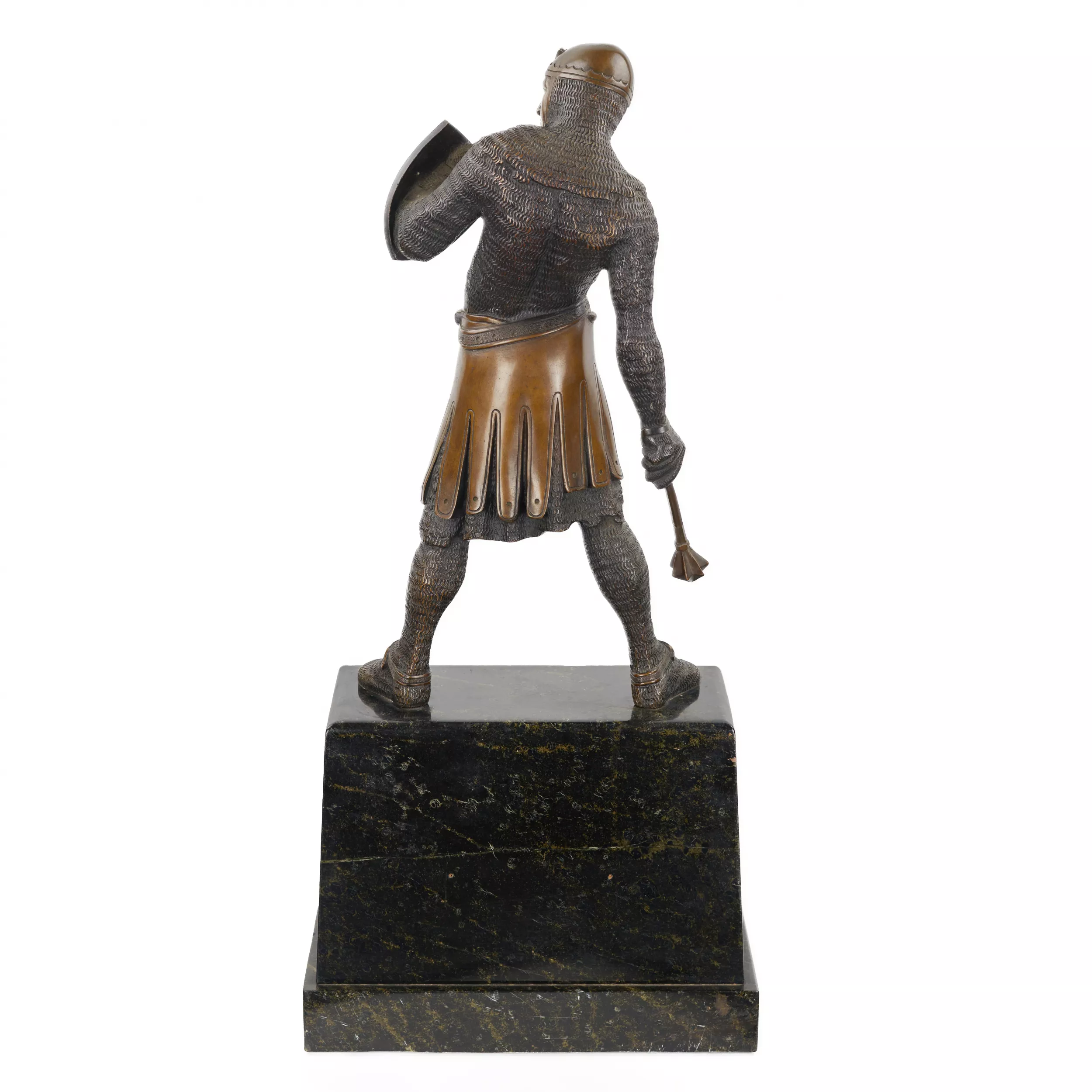 CHEVALIER DE MALTE. SCULPTURE DE CABINET EN BRONZE. EUROPE OCCIDENTALE. TOURNANT DES XIXE ET XXE SIÈCLES
