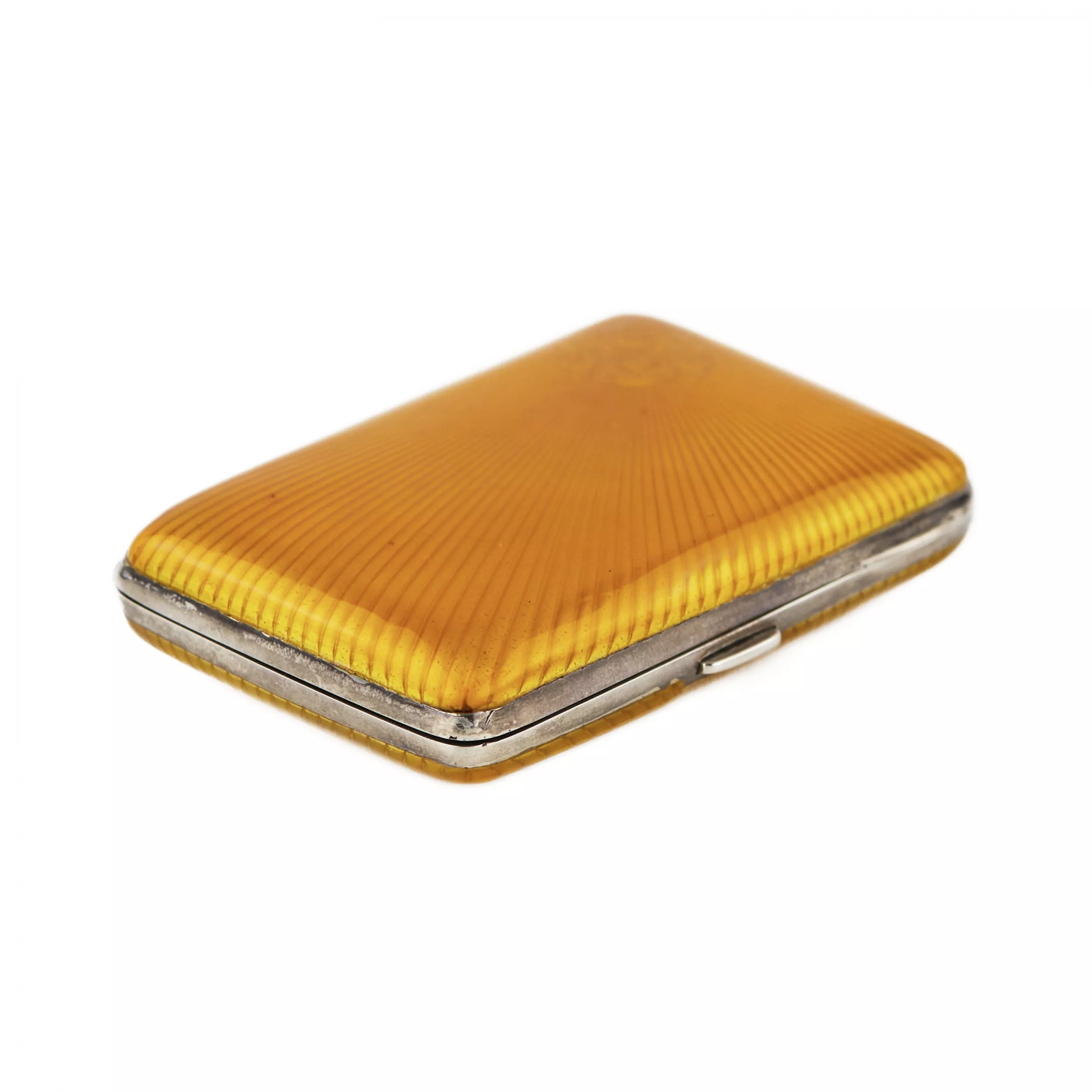 Silver cigarette case with enamel. Austria-Hungary, Vienna, late 19th century. 