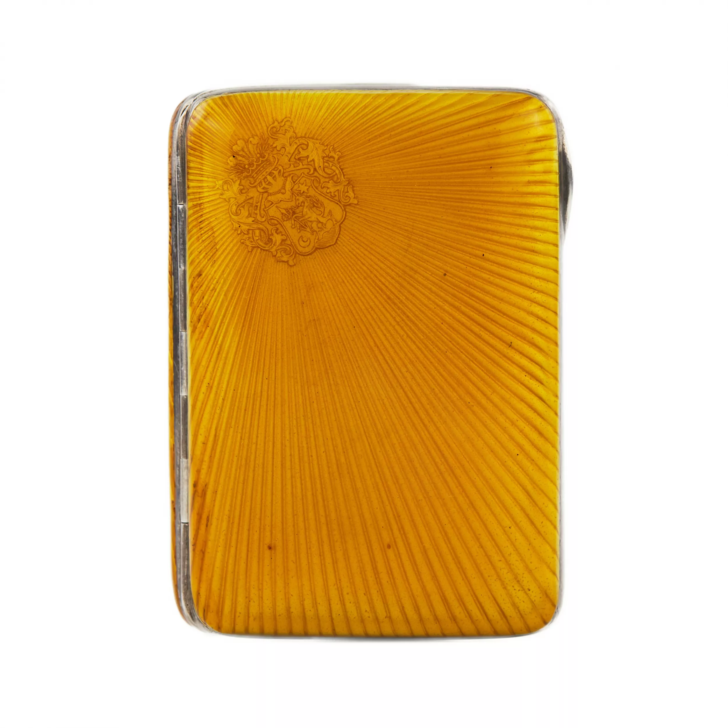 Silver cigarette case with enamel. Austria-Hungary, Vienna, late 19th century. 