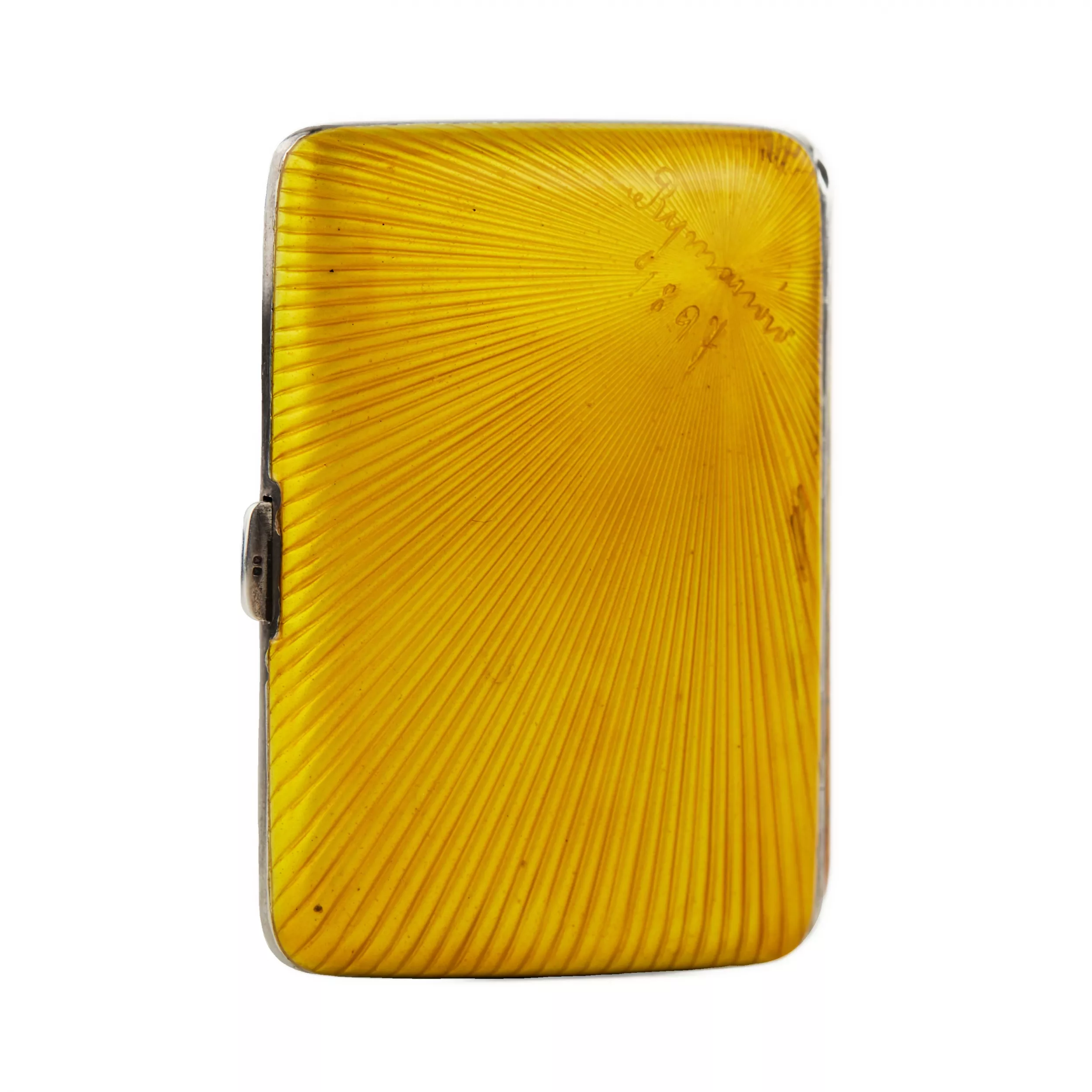 Silver cigarette case with enamel. Austria-Hungary, Vienna, late 19th century. 