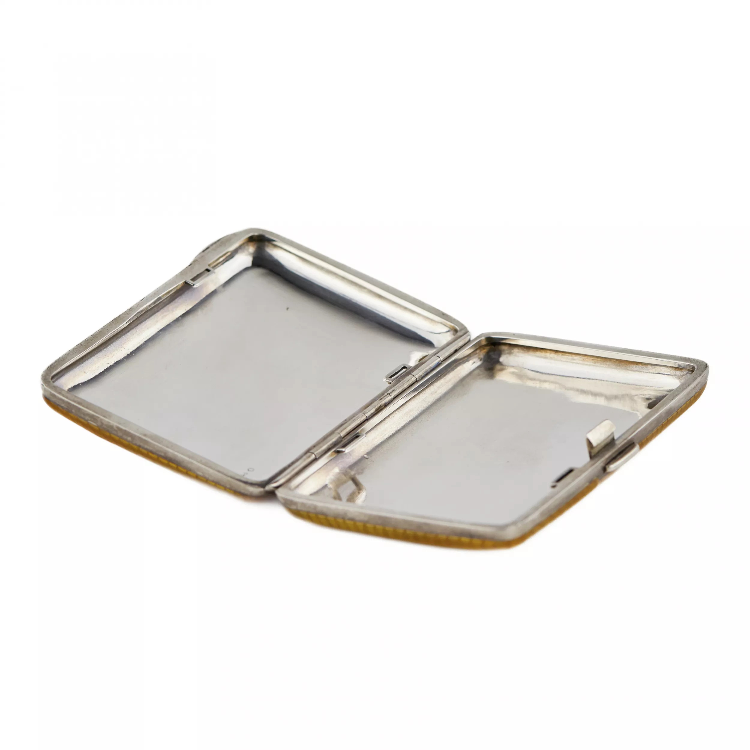 Silver cigarette case with enamel. Austria-Hungary, Vienna, late 19th century. 