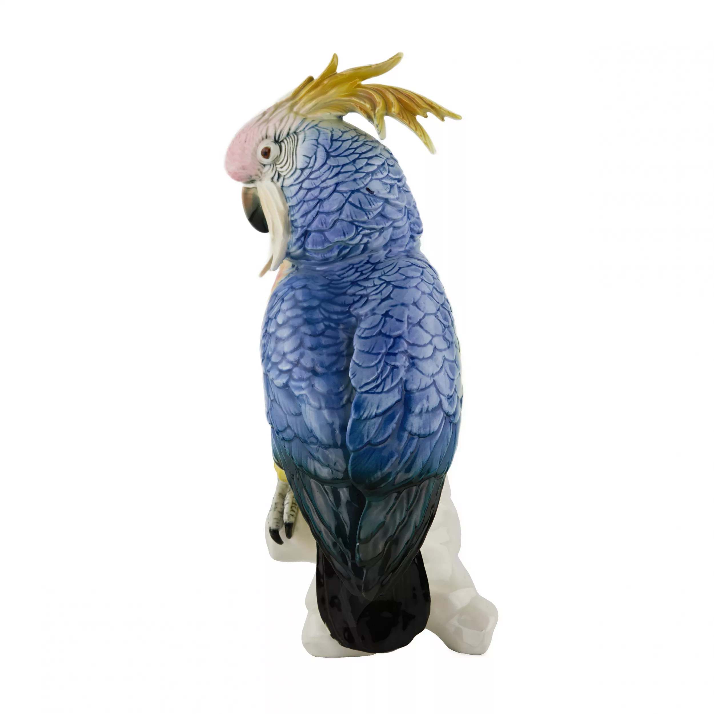 Porcelain Figure Blue Parrot. Karl Ens.
