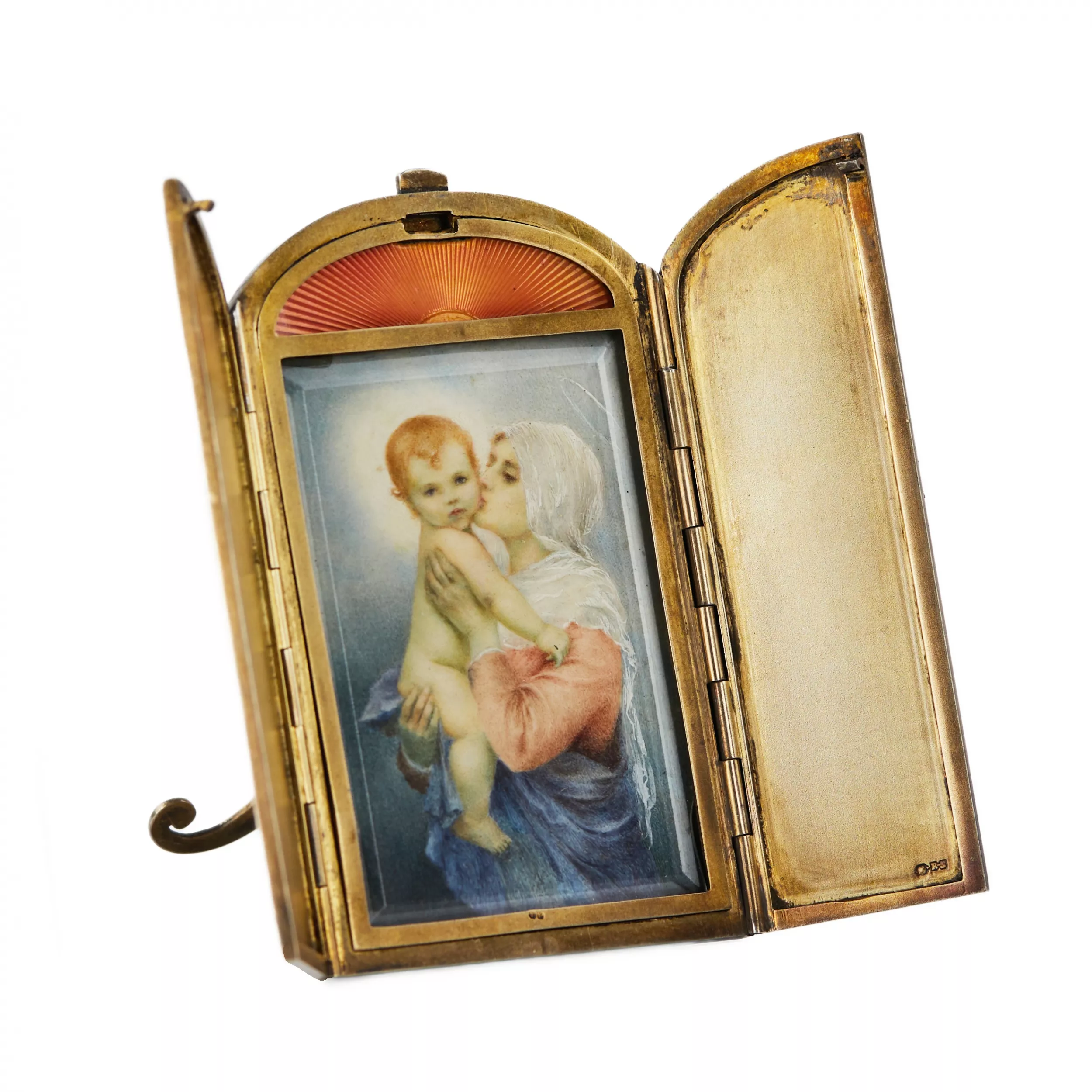 Cadre avec l`image de la Vierge à l`Enfant. Autriche-Hongrie, Vienne. Vers 1900 