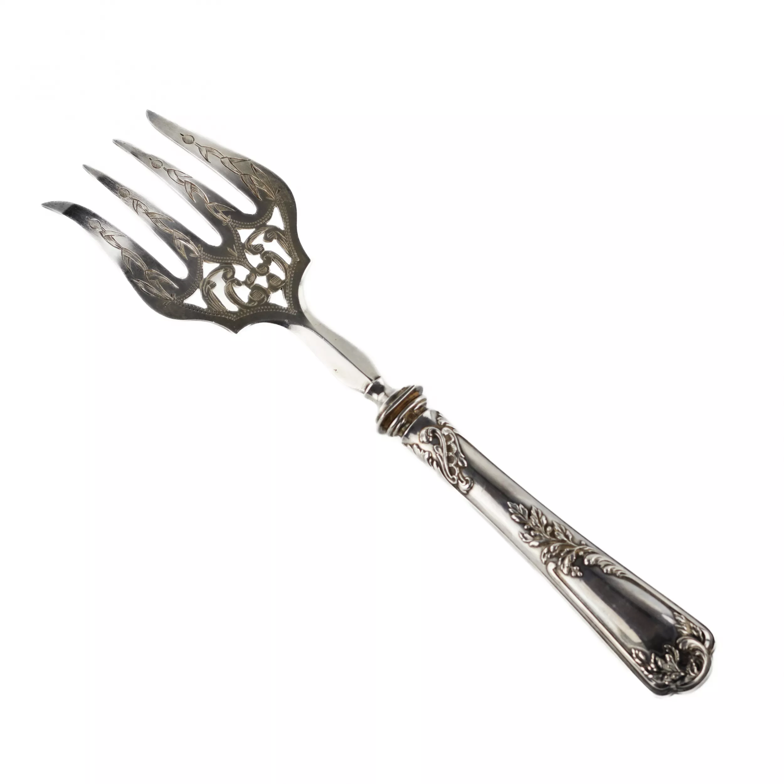 Service de table en argent pour viandes et asperges. France. 19ème siècle. 