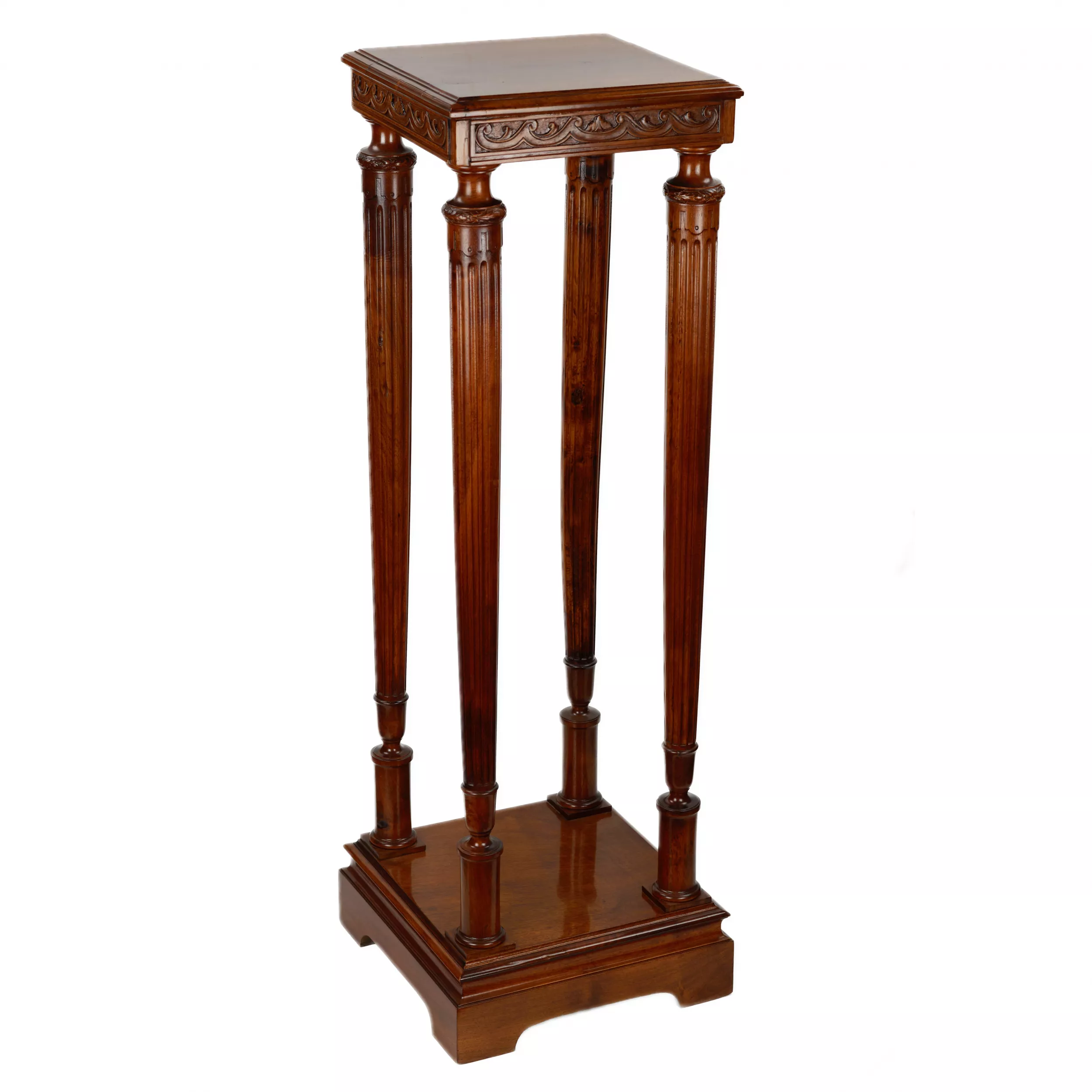 SOLID WALNUT CONSOLE TABLE IN THE ART DECO STYLE. EUROPE, EARLY 20TH CENTURY