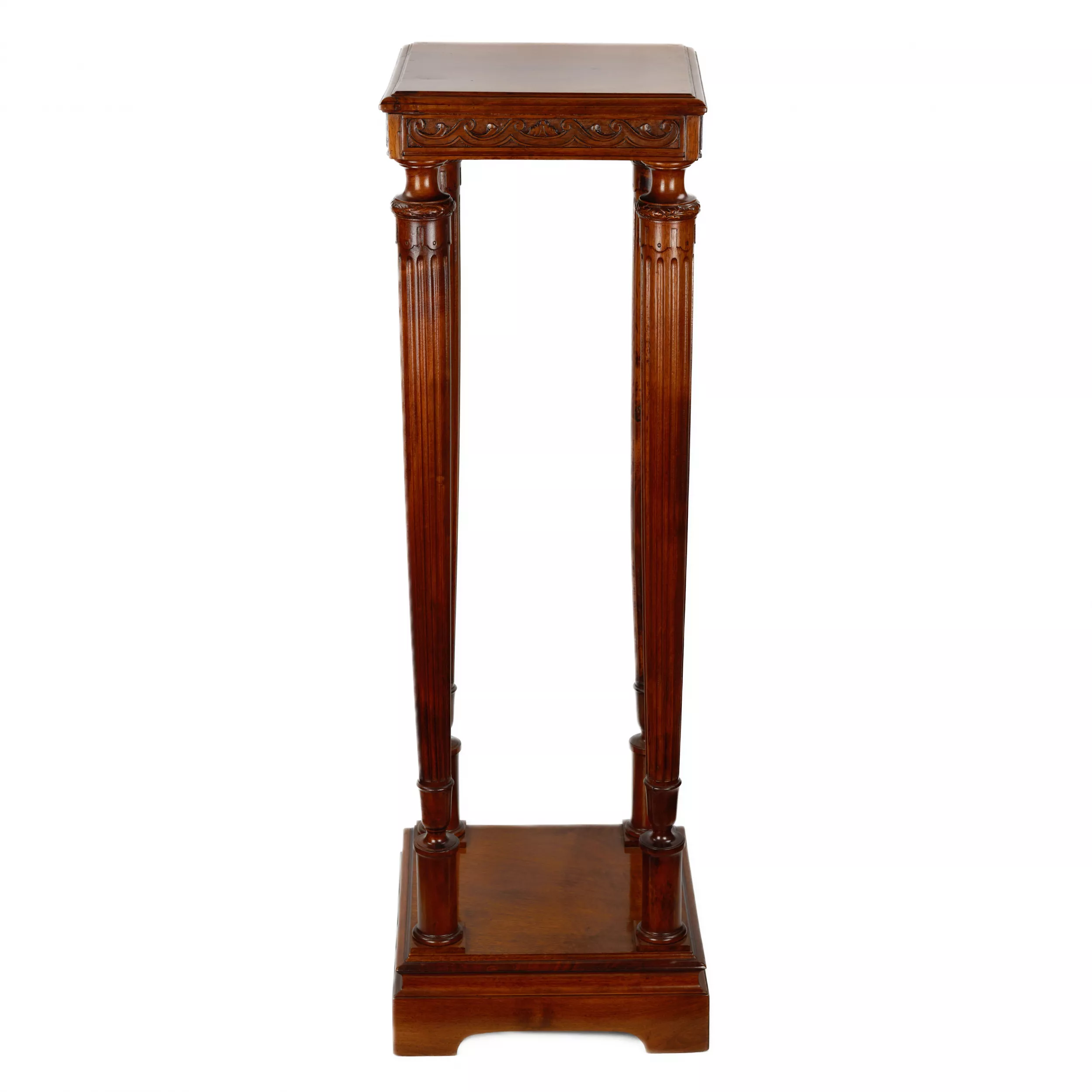 SOLID WALNUT CONSOLE TABLE IN THE ART DECO STYLE. EUROPE, EARLY 20TH CENTURY