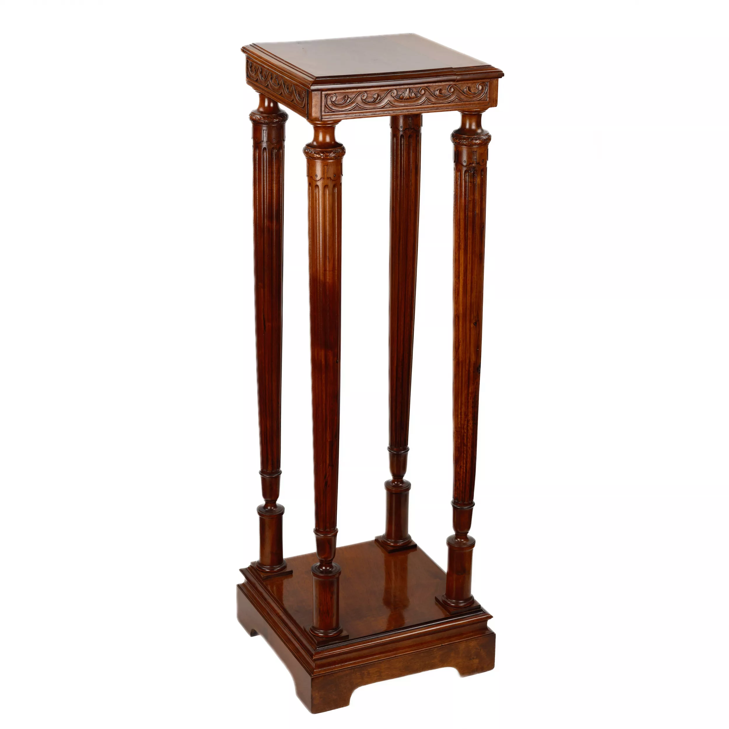 SOLID WALNUT CONSOLE TABLE IN THE ART DECO STYLE. EUROPE, EARLY 20TH CENTURY