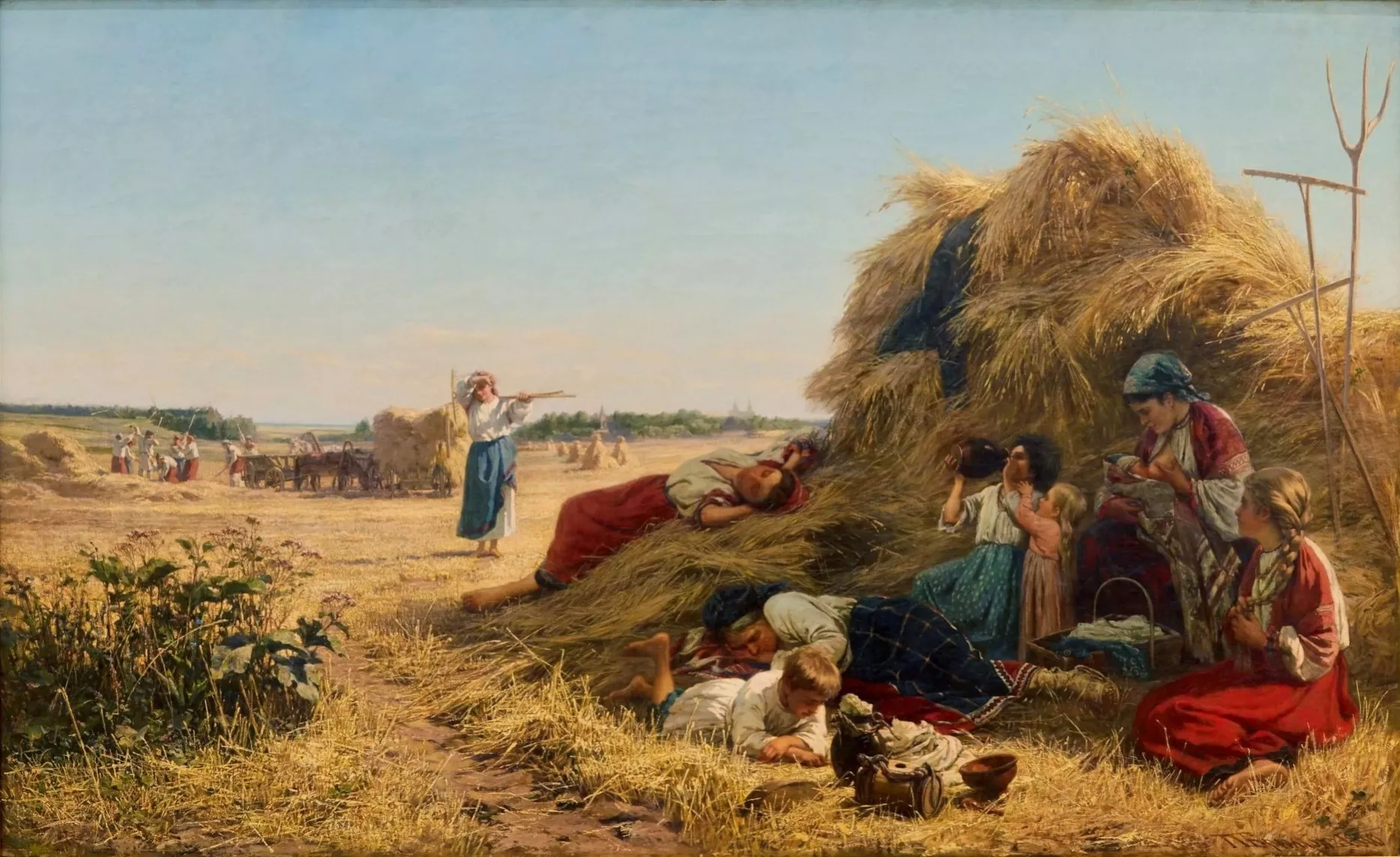 WORKING NOON. PAVEL ALEKSANDROVICH BRYULLOV (1840–1914) RUSSIA, 1890