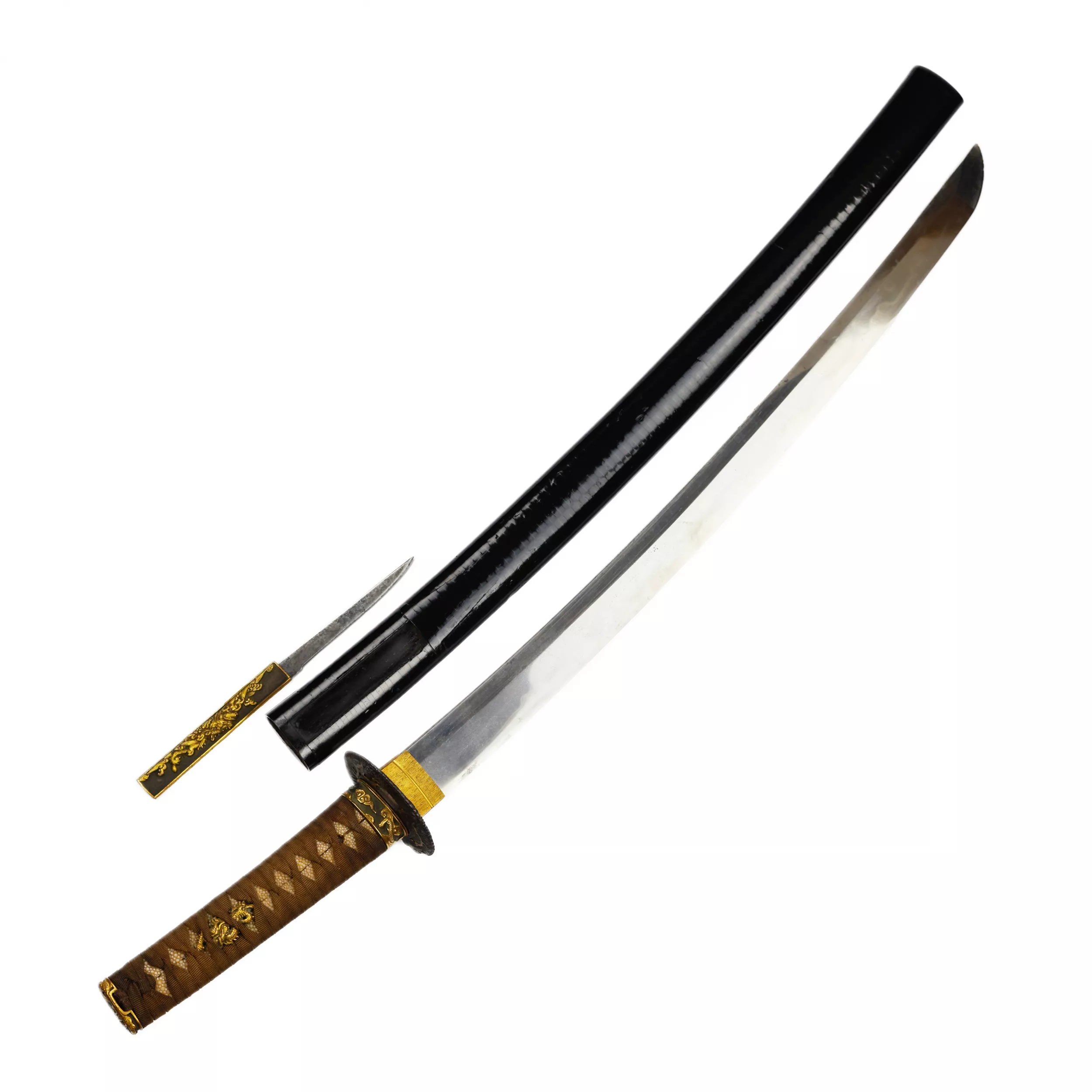 Short sword of the samurai Wakizashi, Nanki Hatakeyama, master Yamato no Suke Masatsugu, 19th century.