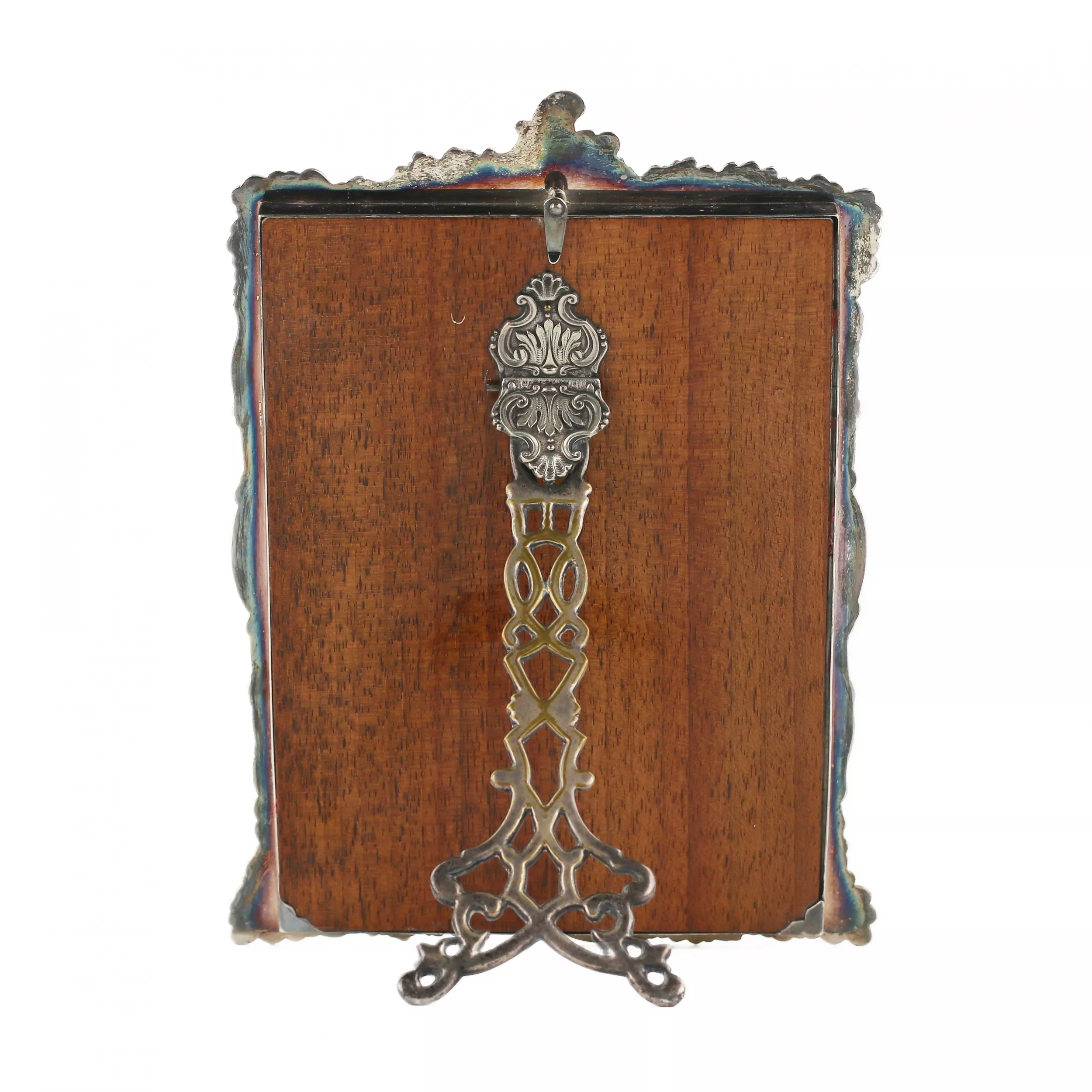 Silver photo frame in neo-baroque style. 20th century. 