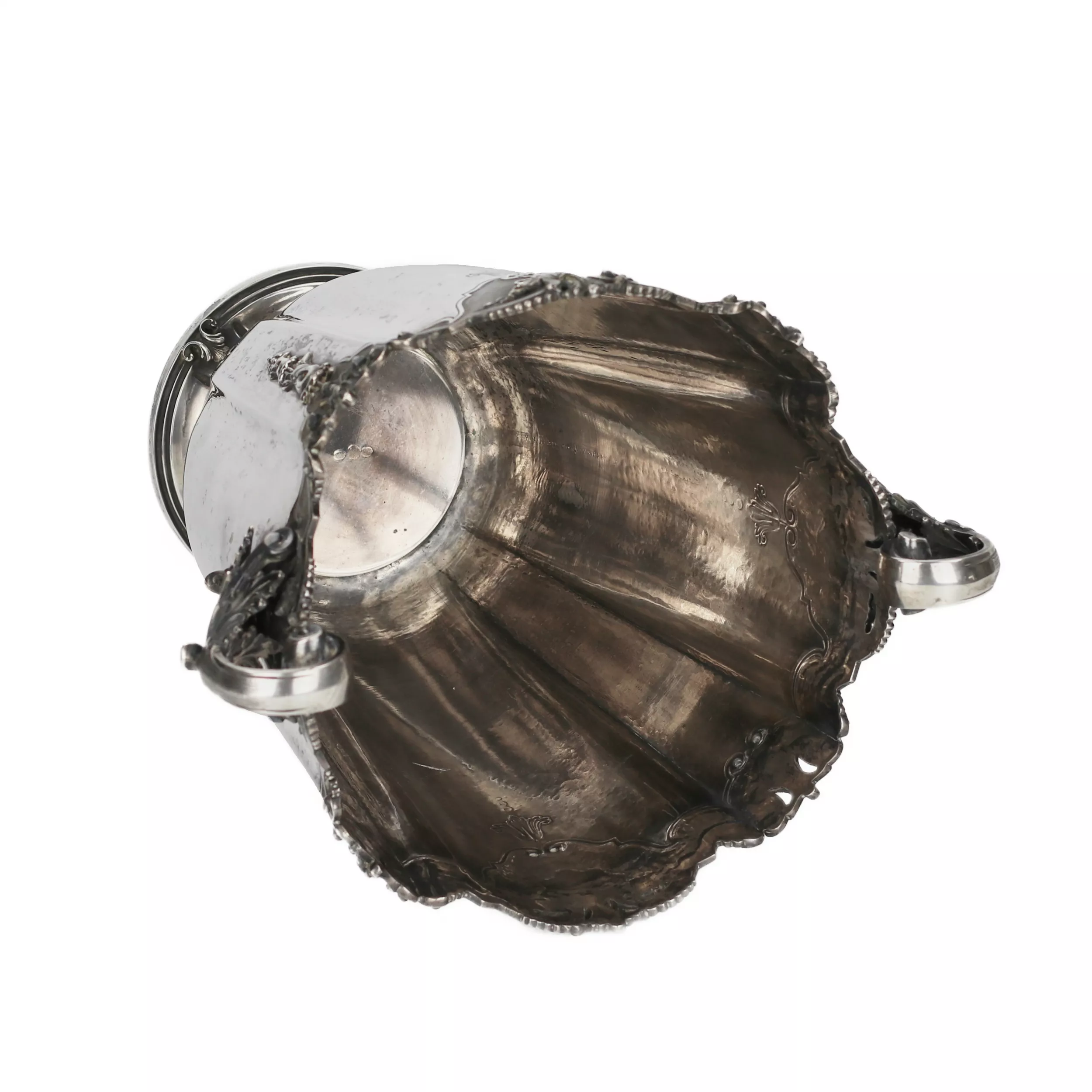 RAFRAÎCHISSEUR À VIN ITALIEN EN ARGENT EN FORME DE VASE, STYLE ART DÉCO  ITALIE, MODÈNE, 1934–1944