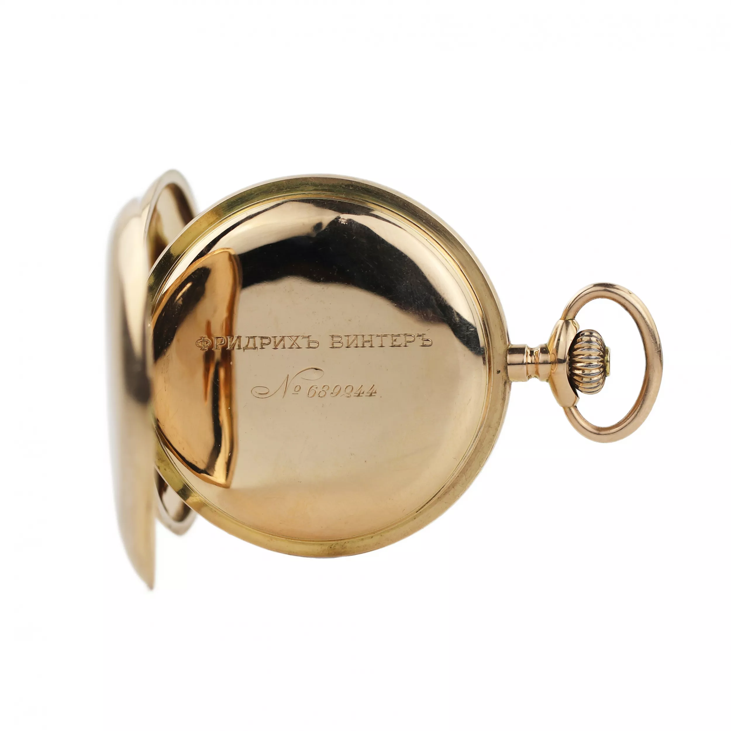 Russian, gold, pocket watch of the pre-revolutionary company F. Winter. 