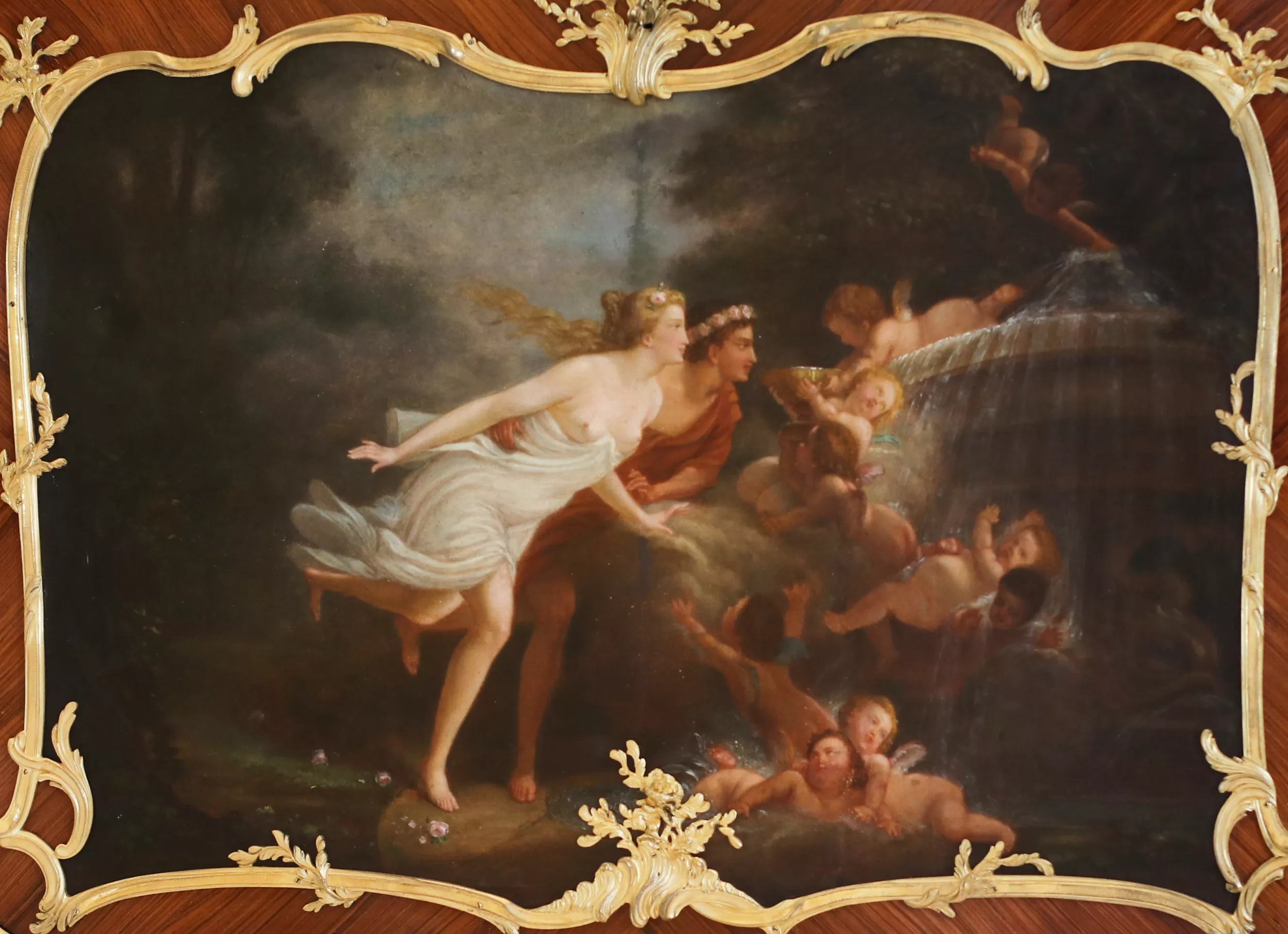 SECRÉTAIRE À PANNEAU PEINT, PAUL SORMANI  FRANCE, PARIS, SECONDE MOITIÉ DU XIXᵉ SIÈCLE