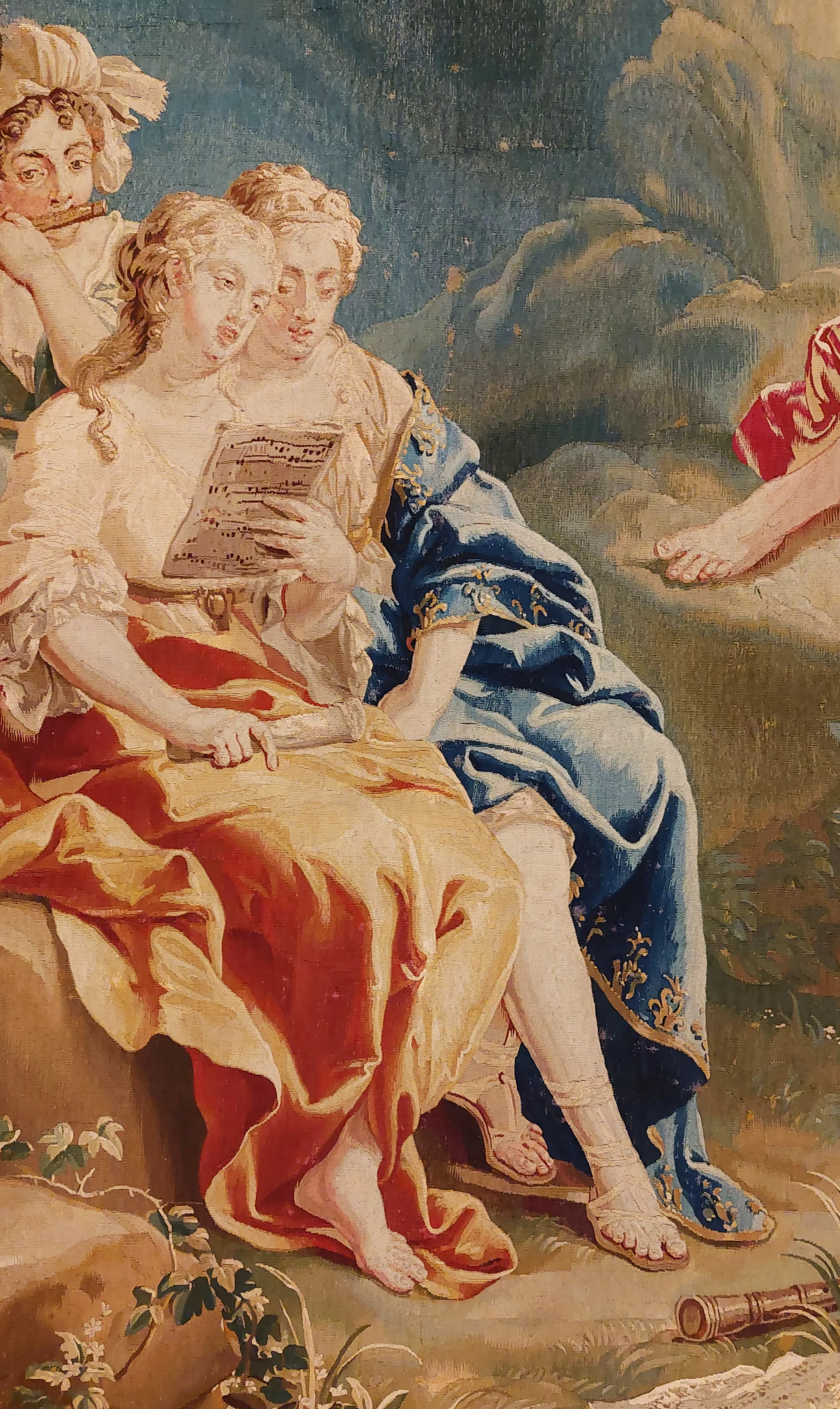 Tapisserie ancienne Triomphe d`Apollon. Modèle Jan van Orley et Augustin Coppens. Bruxelles. XVIIIe siècle, vers 1725 