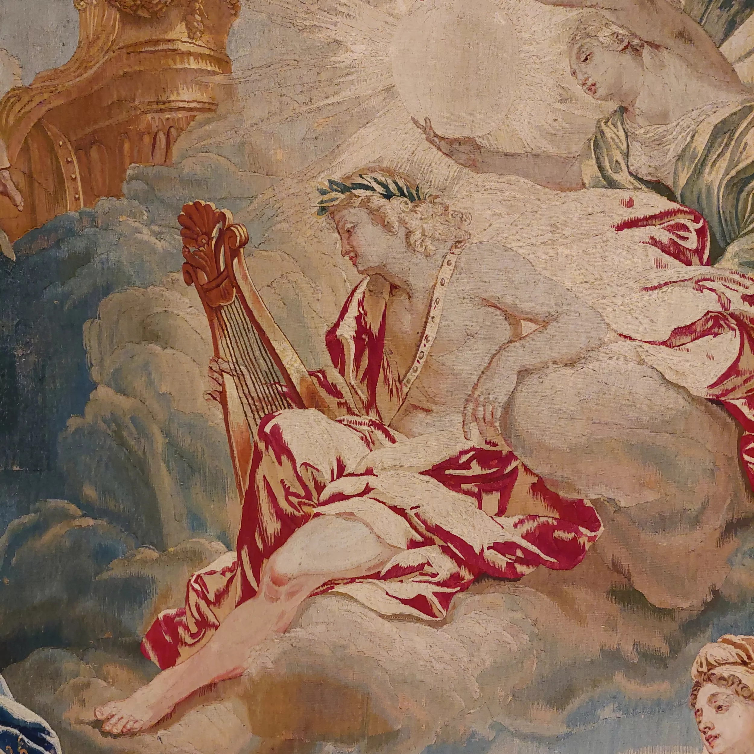 Tapisserie ancienne Triomphe d`Apollon. Modèle Jan van Orley et Augustin Coppens. Bruxelles. XVIIIe siècle, vers 1725 