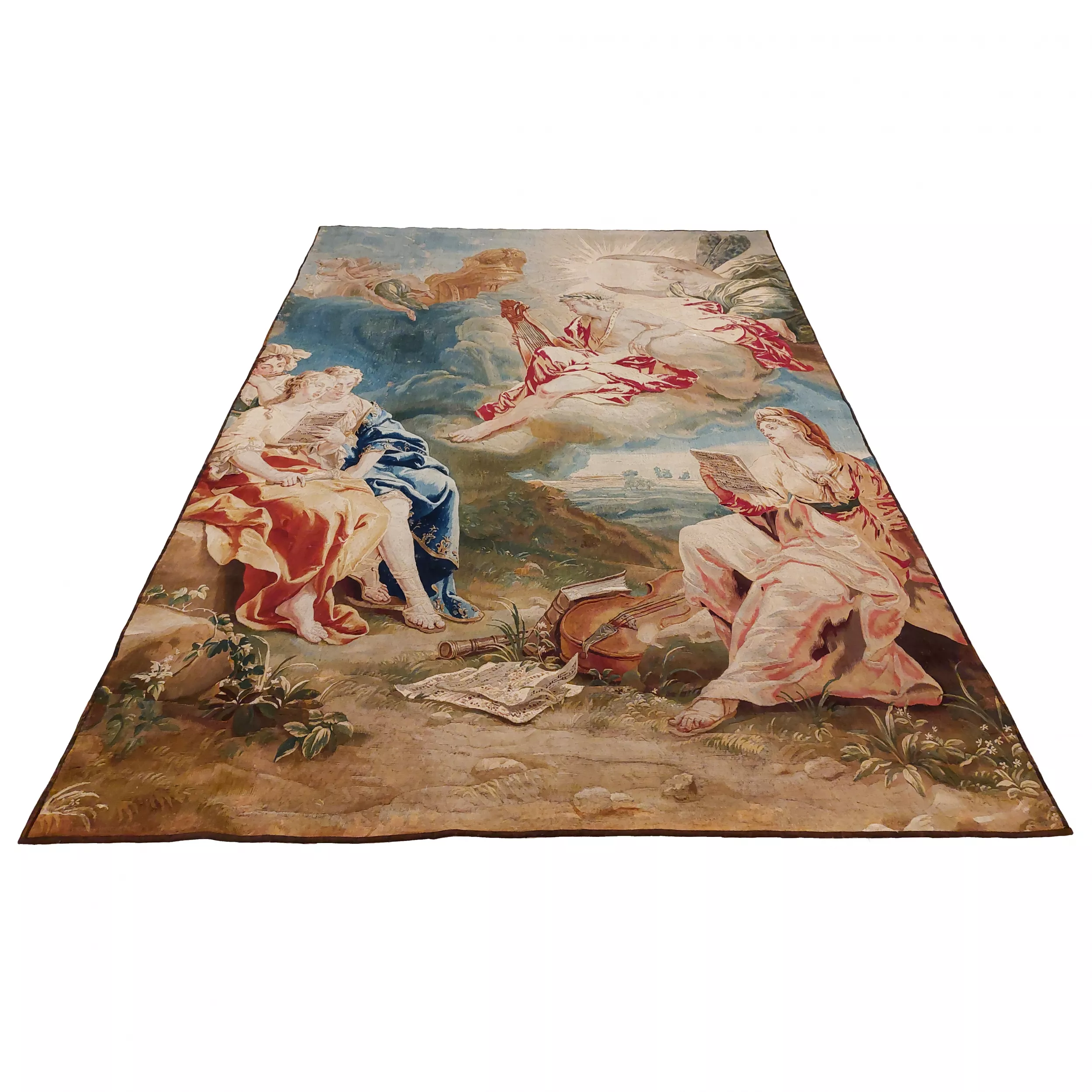 Tapisserie ancienne Triomphe d`Apollon. Modèle Jan van Orley et Augustin Coppens. Bruxelles. XVIIIe siècle, vers 1725 