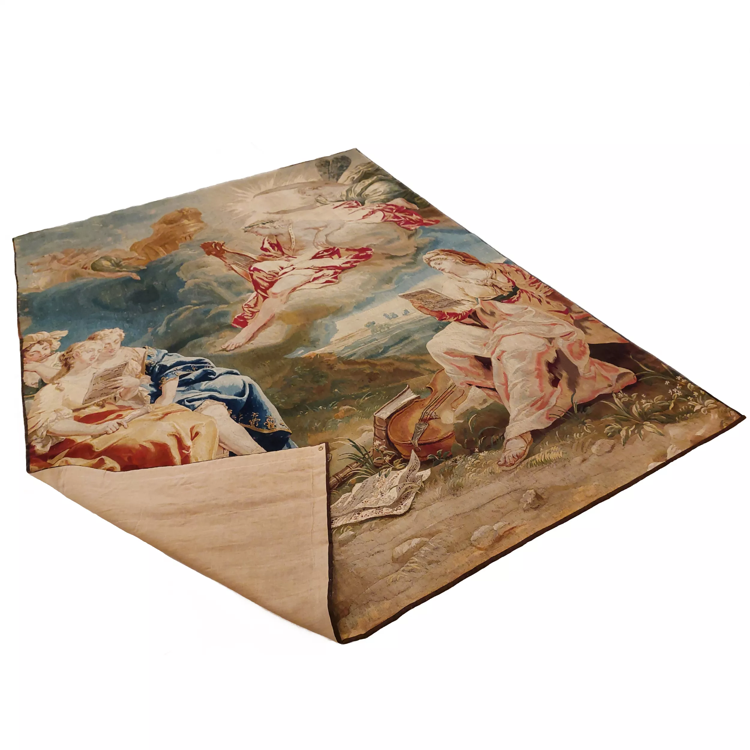 Tapisserie ancienne Triomphe d`Apollon. Modèle Jan van Orley et Augustin Coppens. Bruxelles. XVIIIe siècle, vers 1725 