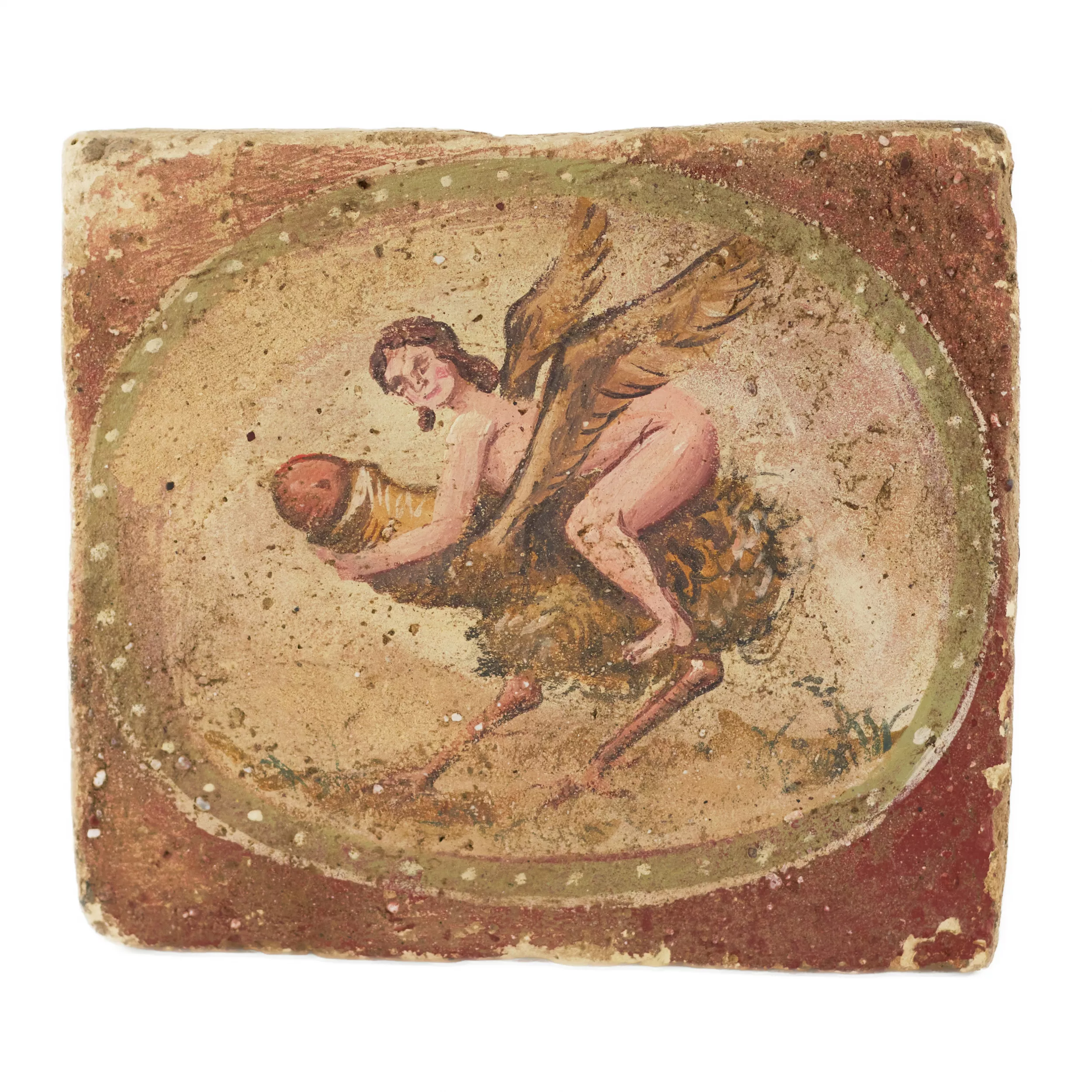 Brique pompéienne et érotique avec scène allégorique. I - II siècles avant JC. 