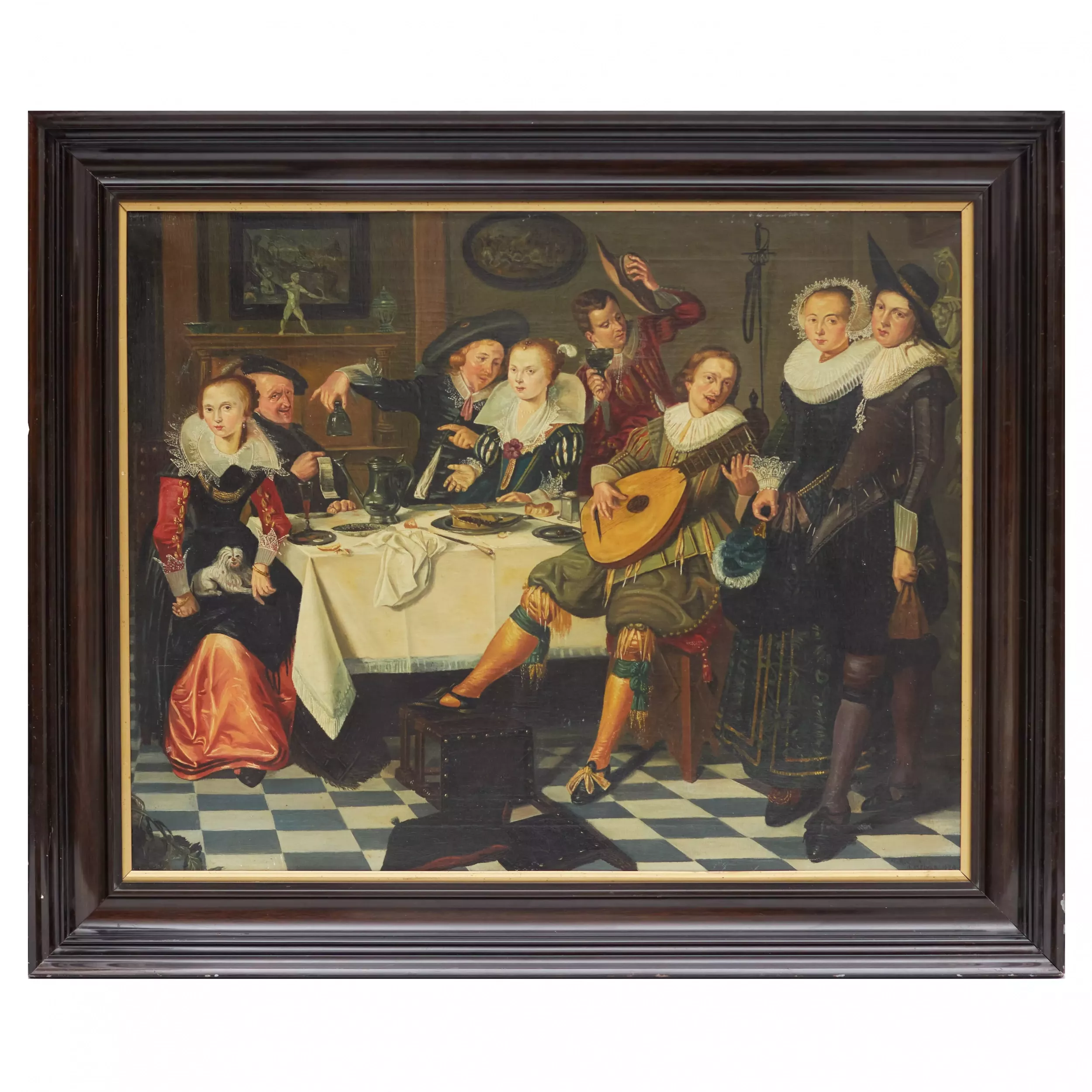 School of Dirck Hals (1591-1656). Feasting company. 