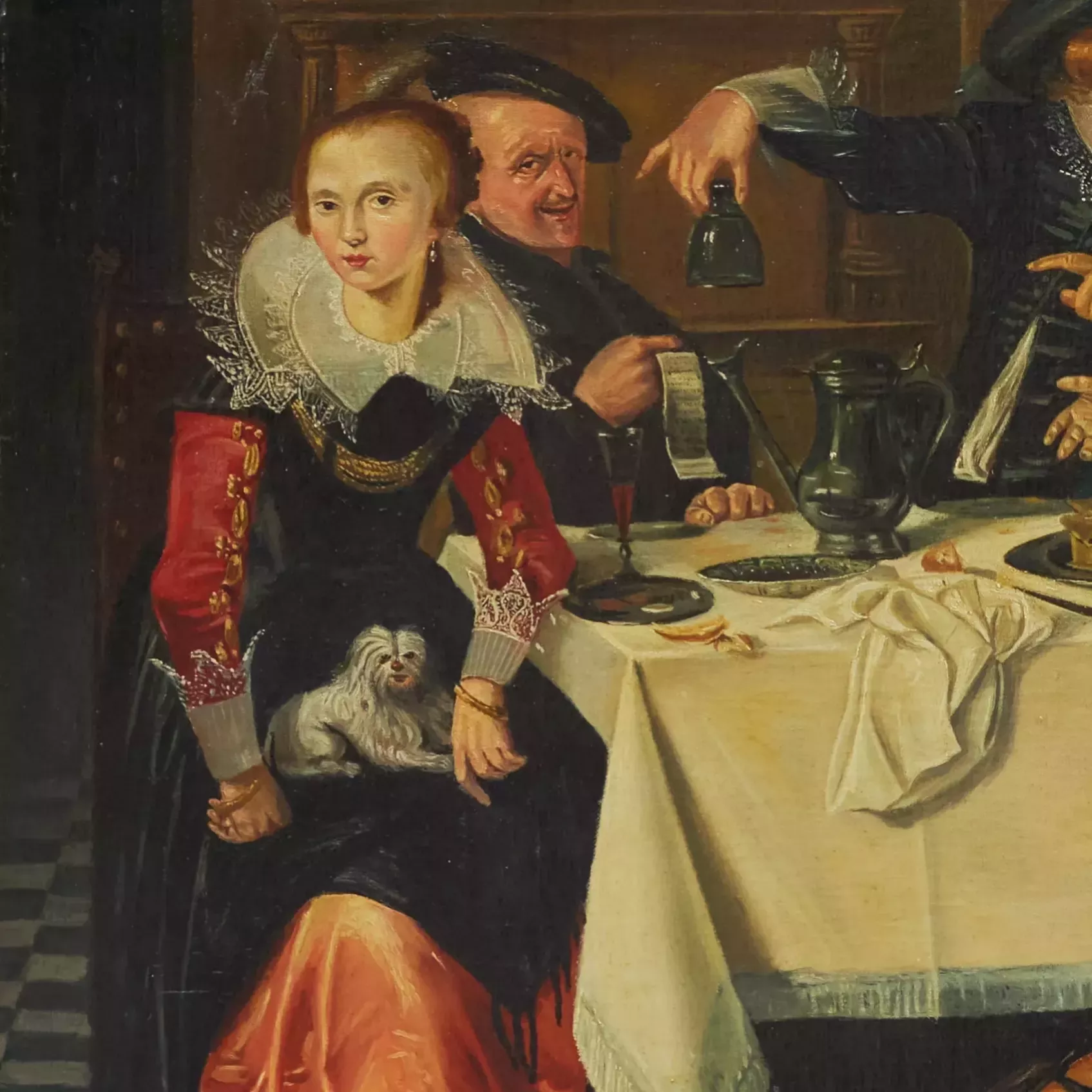 School of Dirck Hals (1591-1656). Feasting company. 