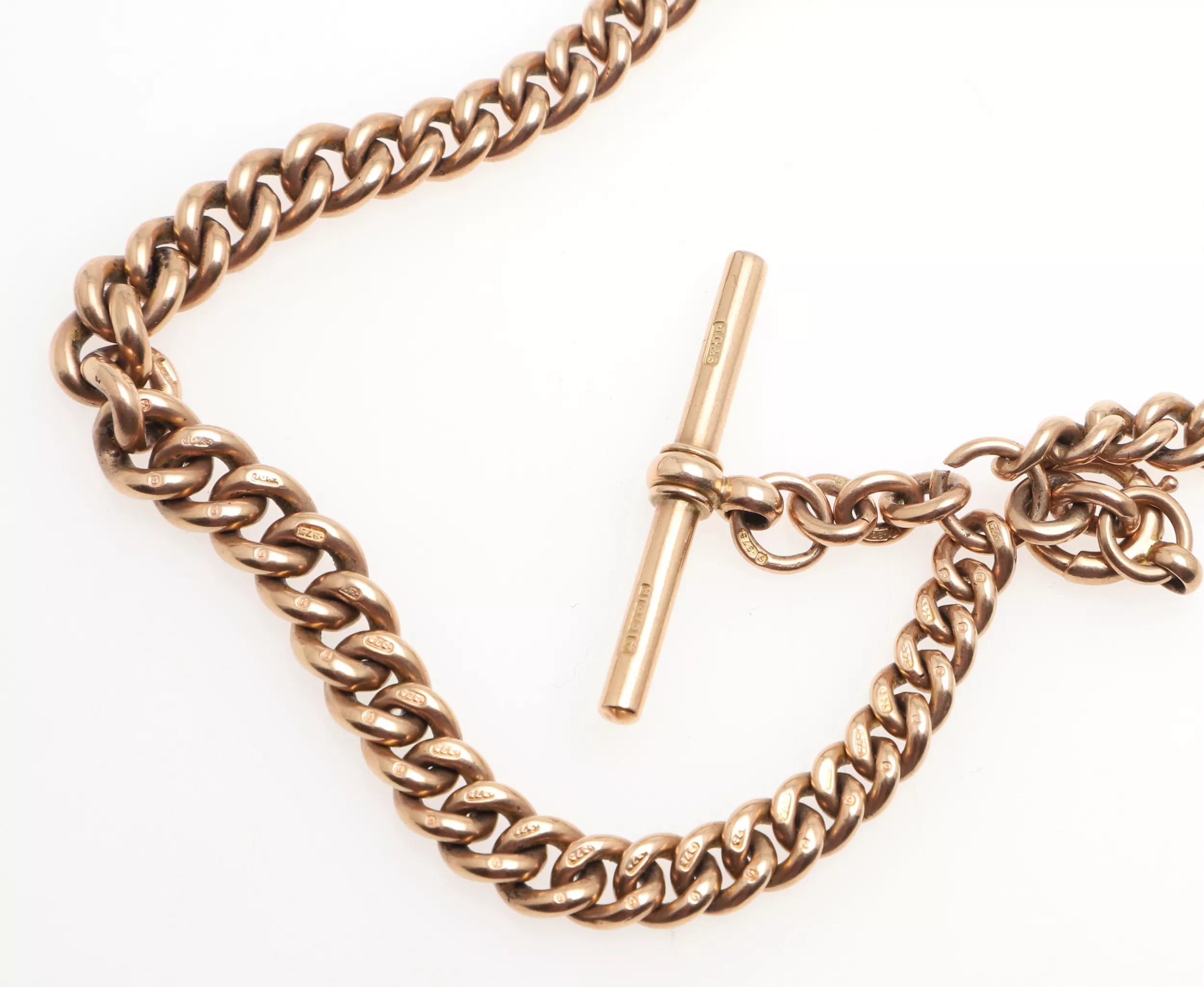 Anglaise, chaîne en or pour montres de poche. John Grinsell et fils. Le tournant des XIXe-XXe siècles. 