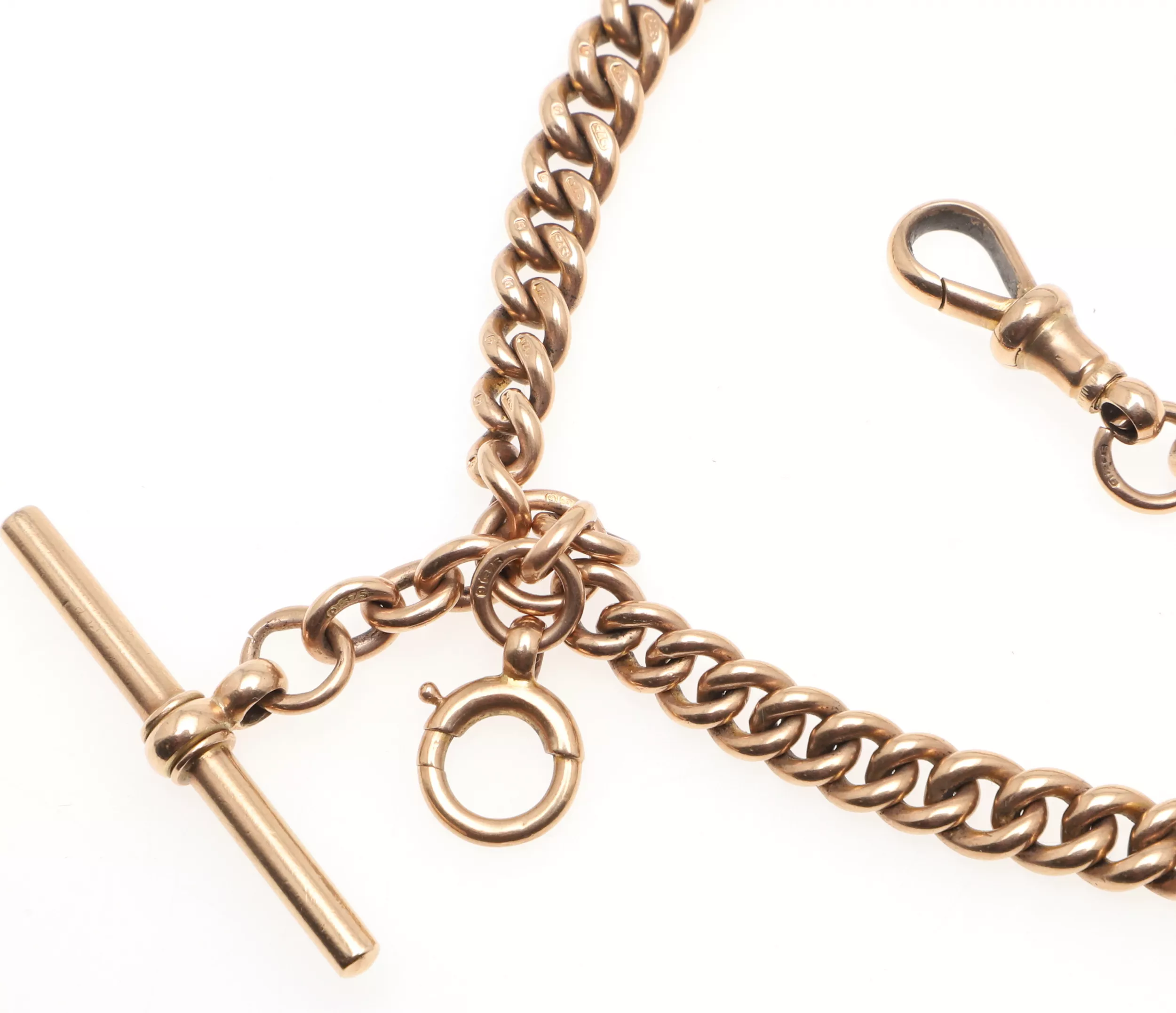 Anglaise, chaîne en or pour montres de poche. John Grinsell et fils. Le tournant des XIXe-XXe siècles. 