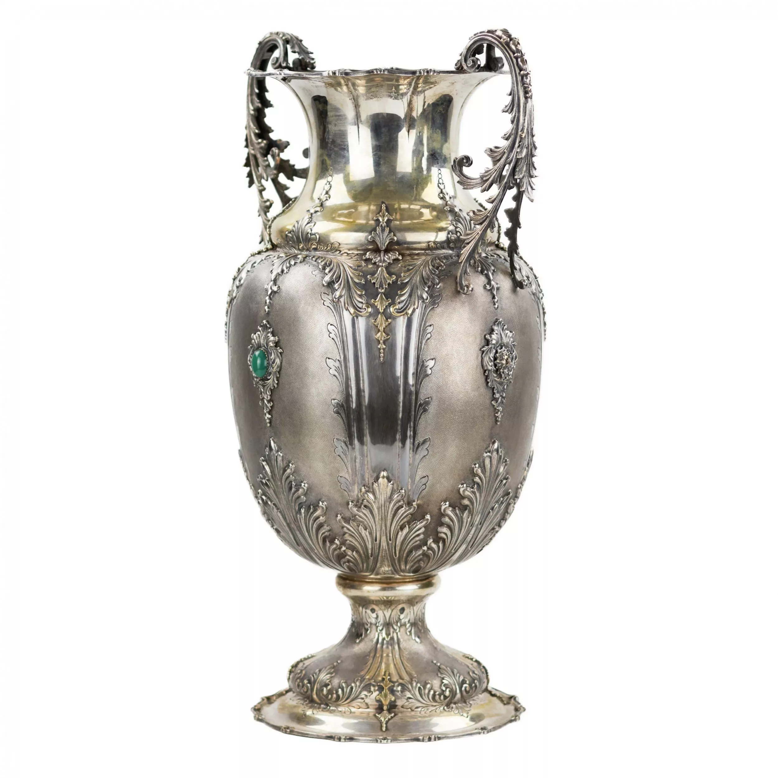 GRAND VASE EN ARGENT DE FORME AMPHORE ITALIE, MILAN, XXᵉ SIÈCLE