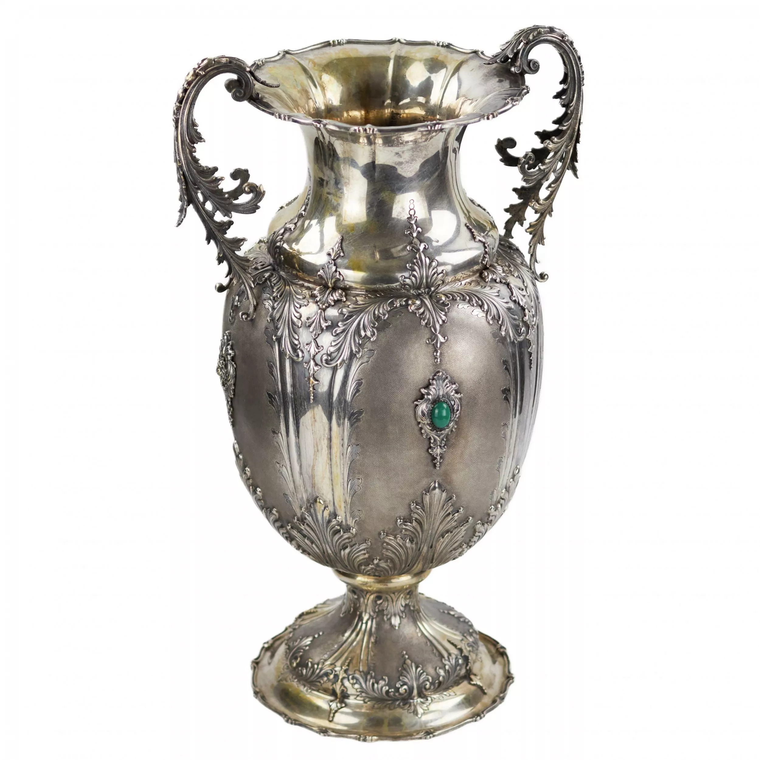 GRAND VASE EN ARGENT DE FORME AMPHORE ITALIE, MILAN, XXᵉ SIÈCLE