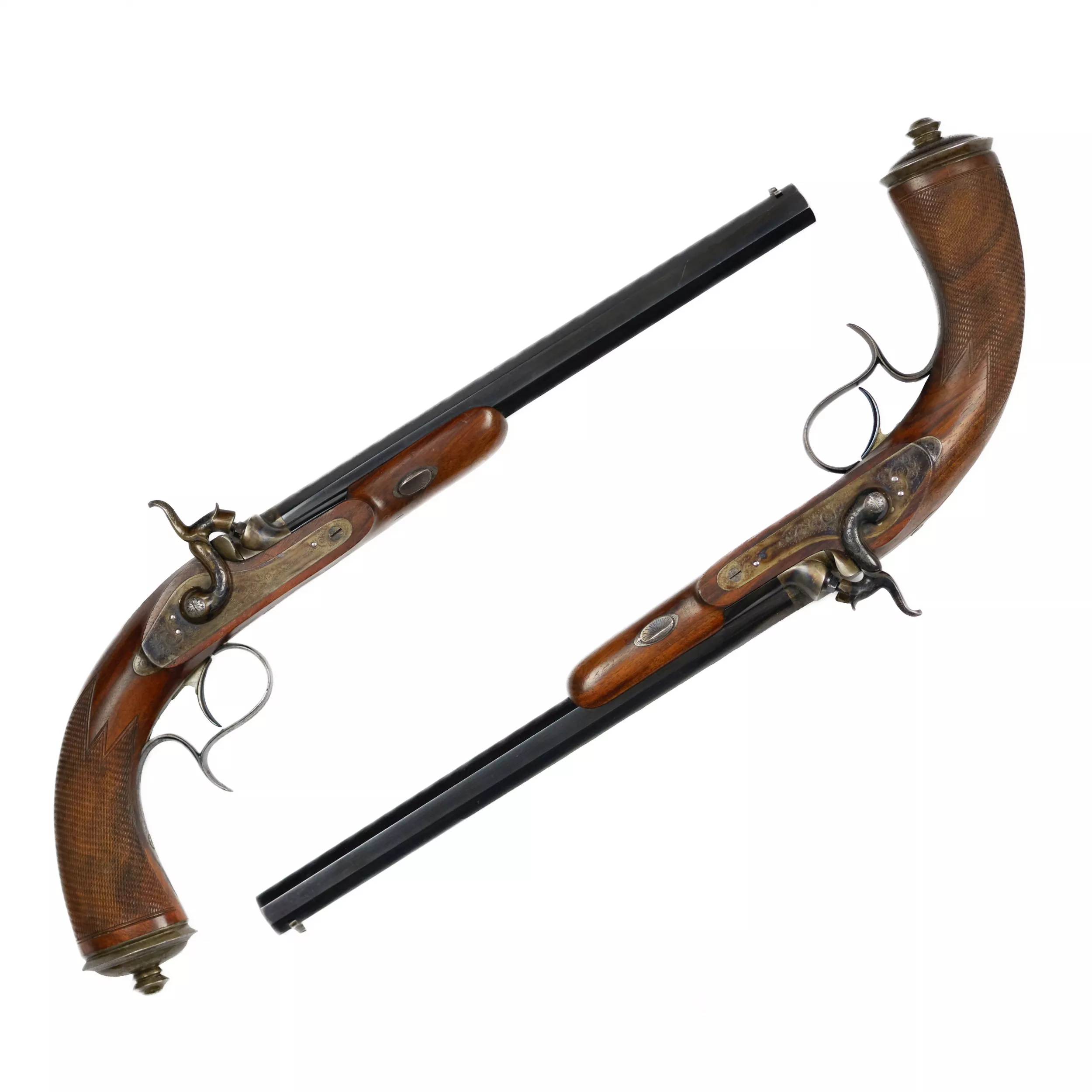 PAIR OF DUELLING PISTOLS BY JACQUES BERTRAND RUSSIA, ST PETERSBURG, MID-19th CENTURY