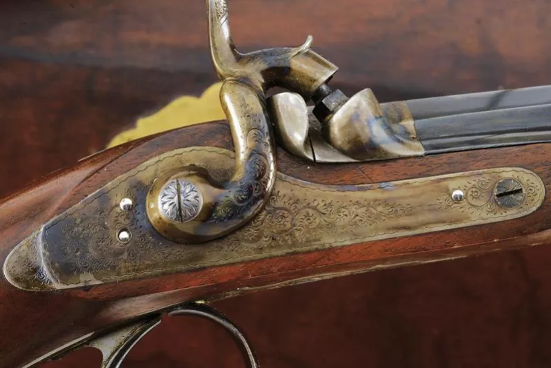 PAIR OF DUELLING PISTOLS BY JACQUES BERTRAND RUSSIA, ST PETERSBURG, MID-19th CENTURY
