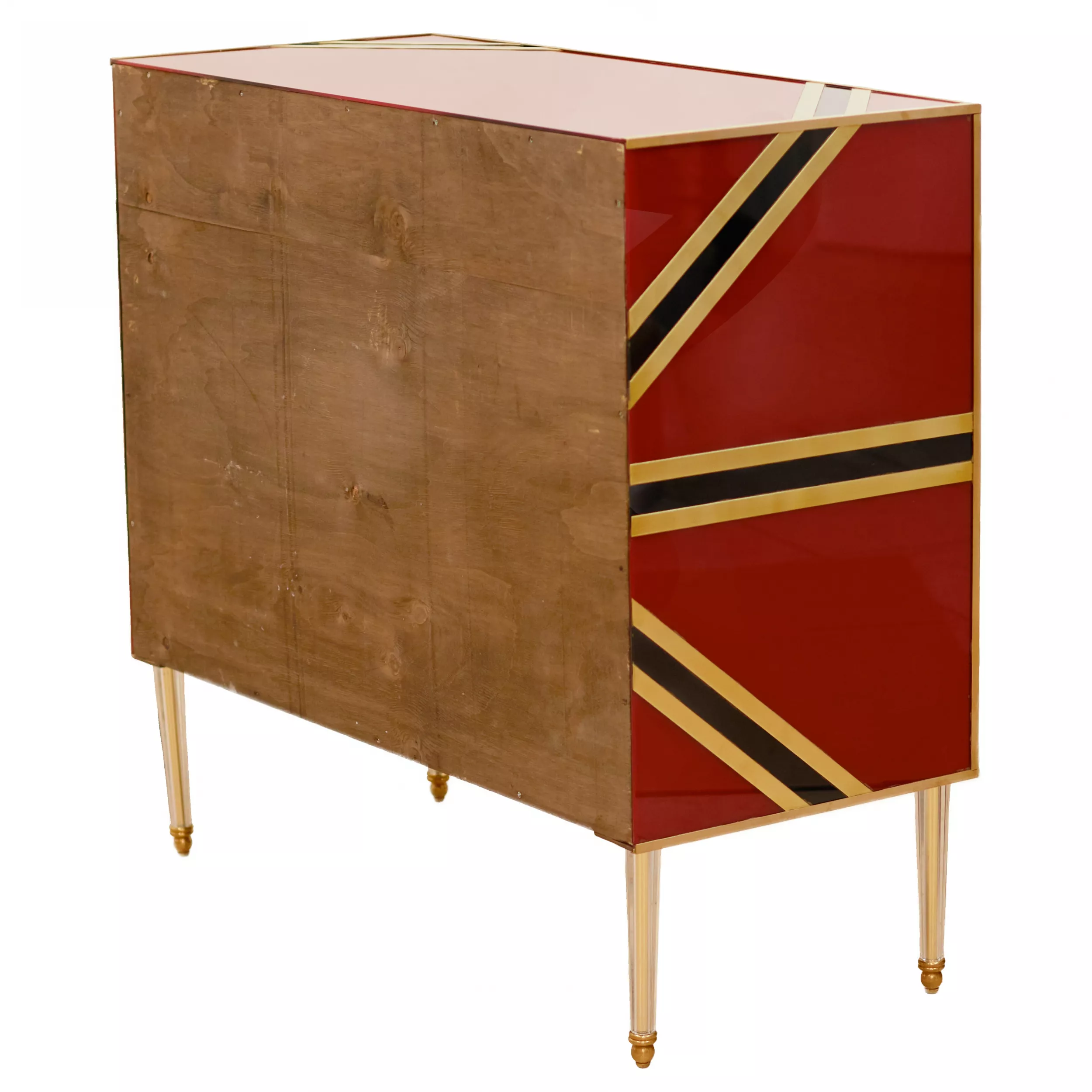 Paire de commodes design en verre de Murano. 1980 