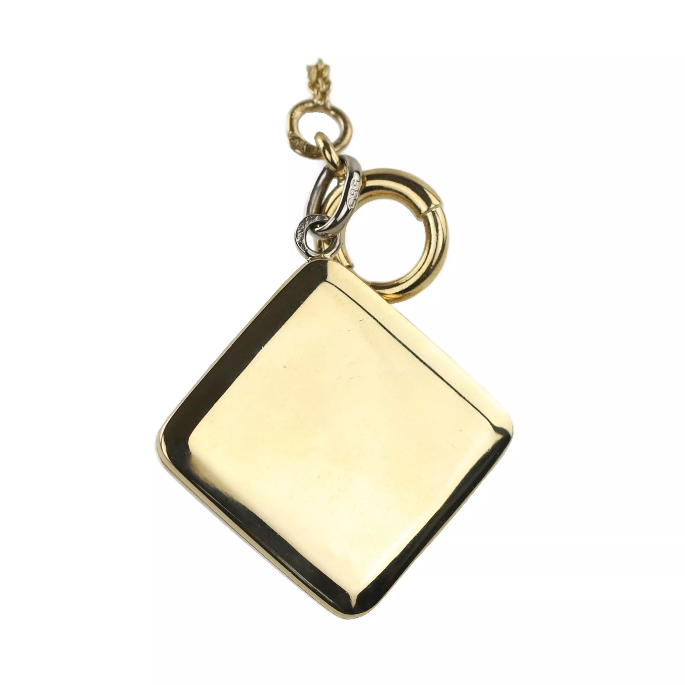 Russian gold chain for pocket watches with a diamond-shaped pendant. The turn of the 19th-20th centuries. 