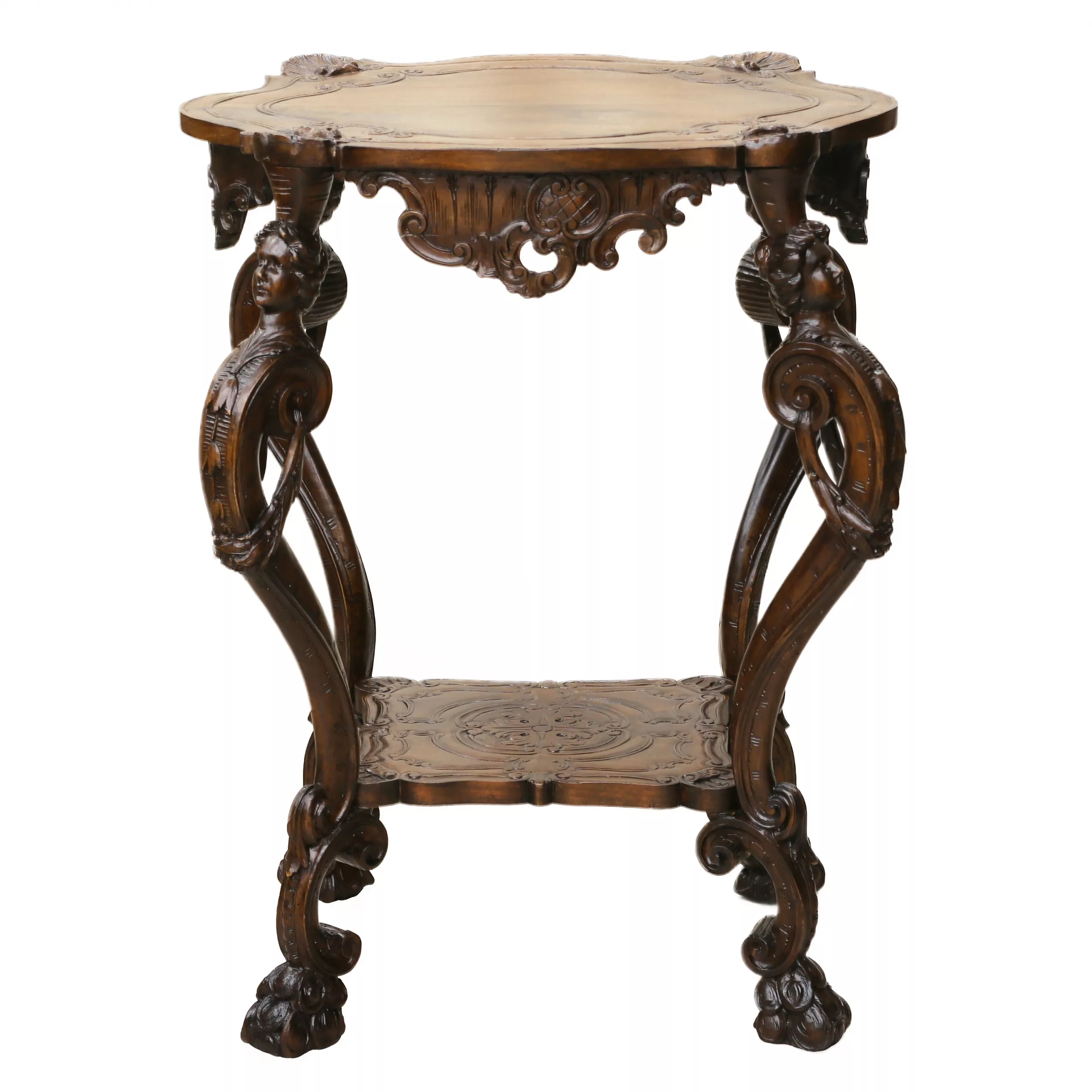 Table en bois sculpté de style néo-Roccoco du début du XIXème siècle. 